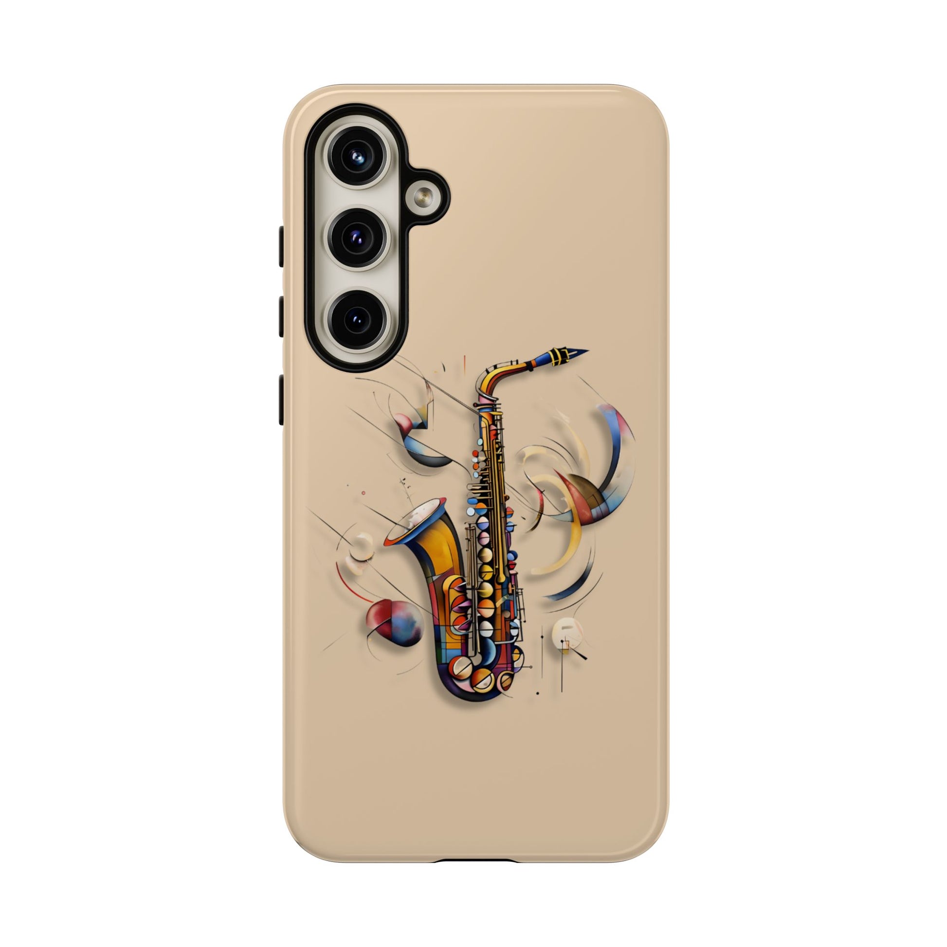 Brass Rhapsody Artistic Saxophone Music Tough Case for Samsung Galaxy S24 Plus - Shockproof Phone Cover