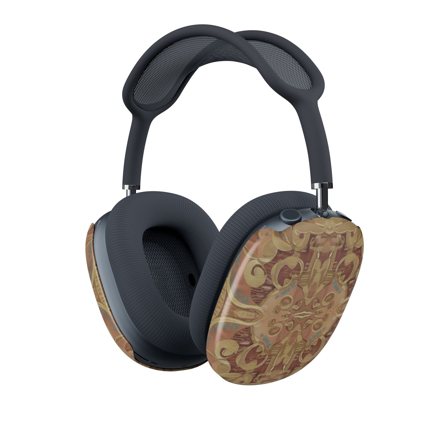 Terracotta Relic AirPods Max Covers - Warm Vintage Art Nouveau Design