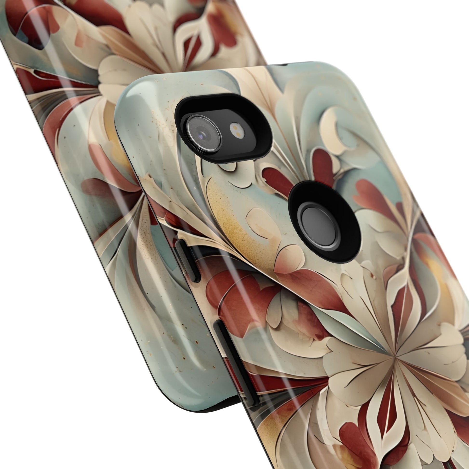 Vintage Baroque Blossom - Ornate Floral Art Google Pixel 3a XL Tough Phone Case - Elegant Baroque-Inspired Design