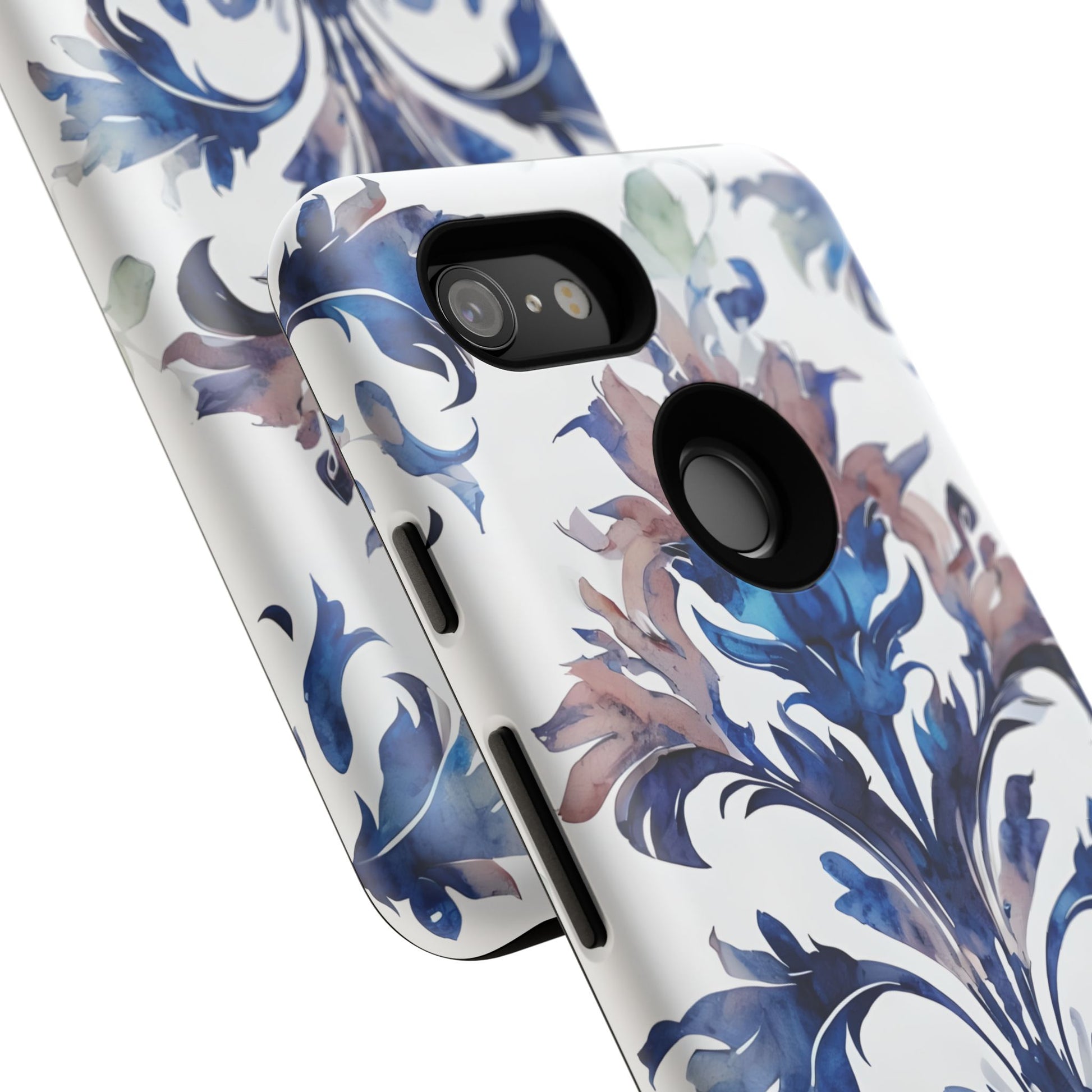 Delft Reverie - Elegant Blue & White Google Pixel 3 Tough Phone Case - Dutch Delftware-Inspired Floral Design