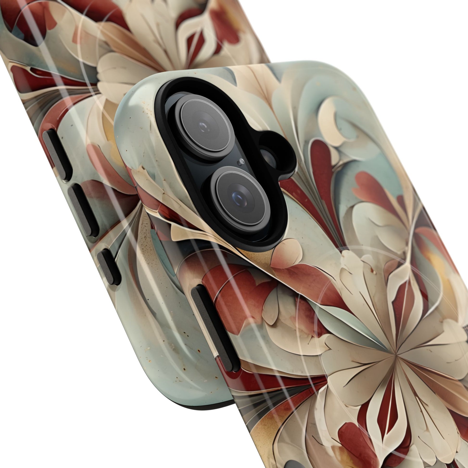 Vintage Baroque Blossom - Ornate Floral Art iPhone 16 MagSafe Phone Case - Elegant Baroque-Inspired Design