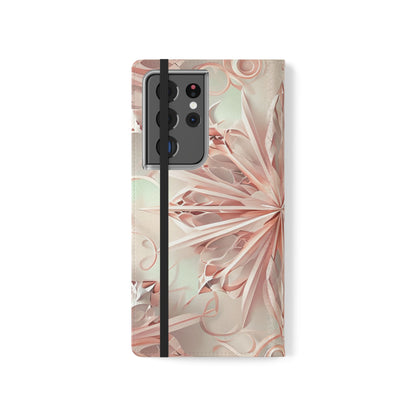 Blush Frost - Abstract Wallet Phone Case for Samsung Galaxy