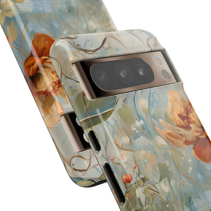 Waterlily Dreamscape impressionist water lily pond artwork Google Pixel phone case angled view
