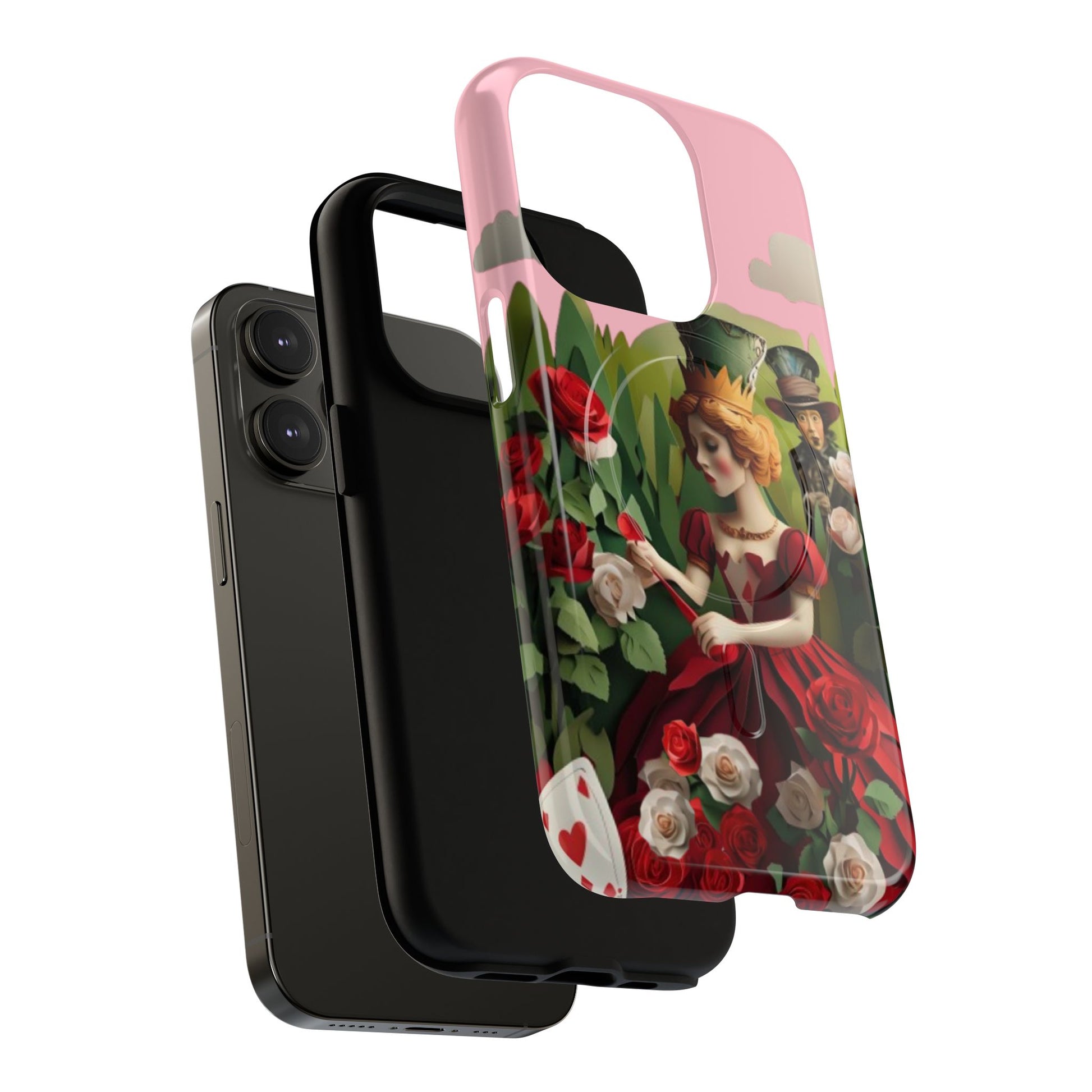 Regal Rose Court - iPhone 14 Pro MagSafe Phone Case - Whimsical Fantasy Floral Design