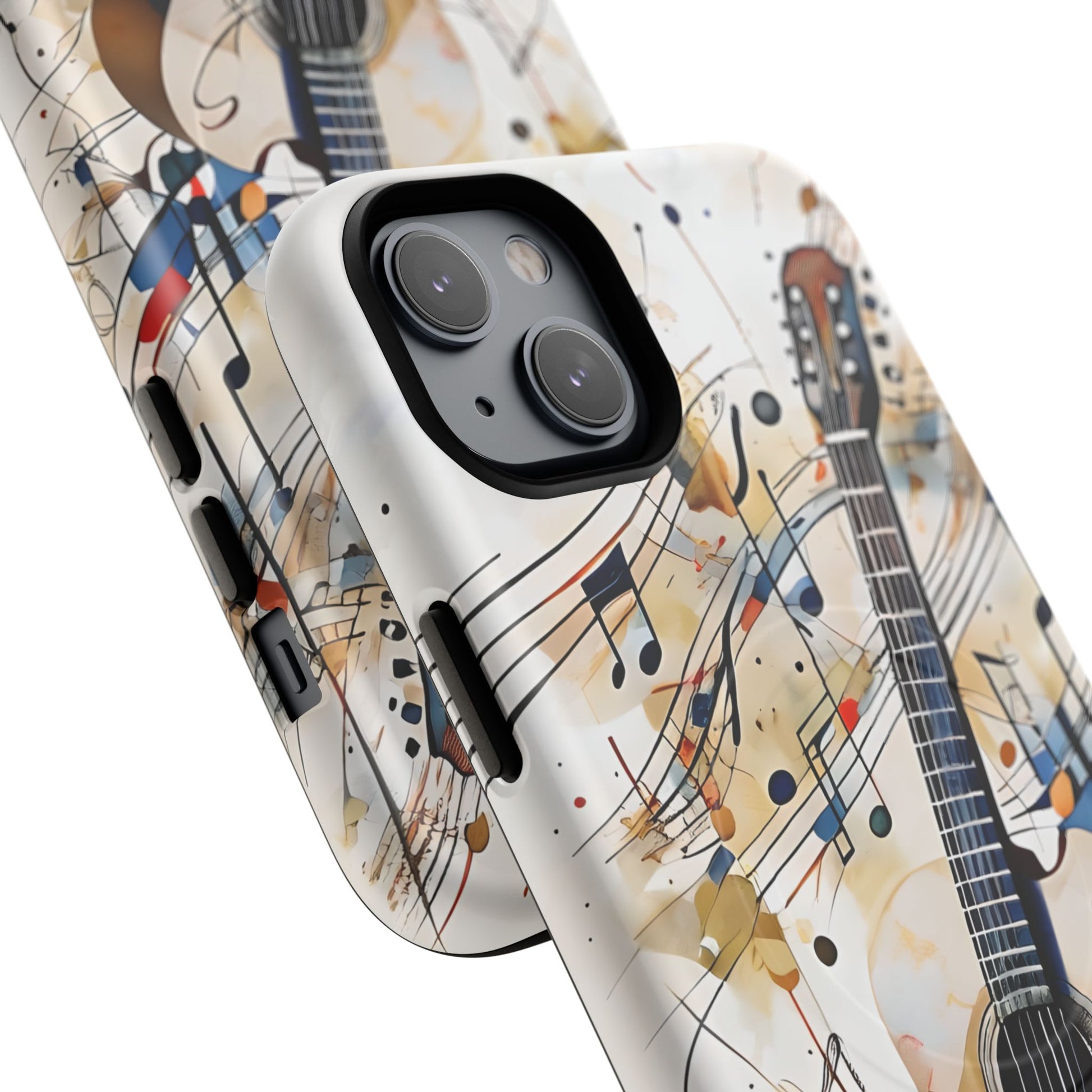 Strum and Flow Acoustic Guitar Art iPhone 14 Plus MagSafe Case