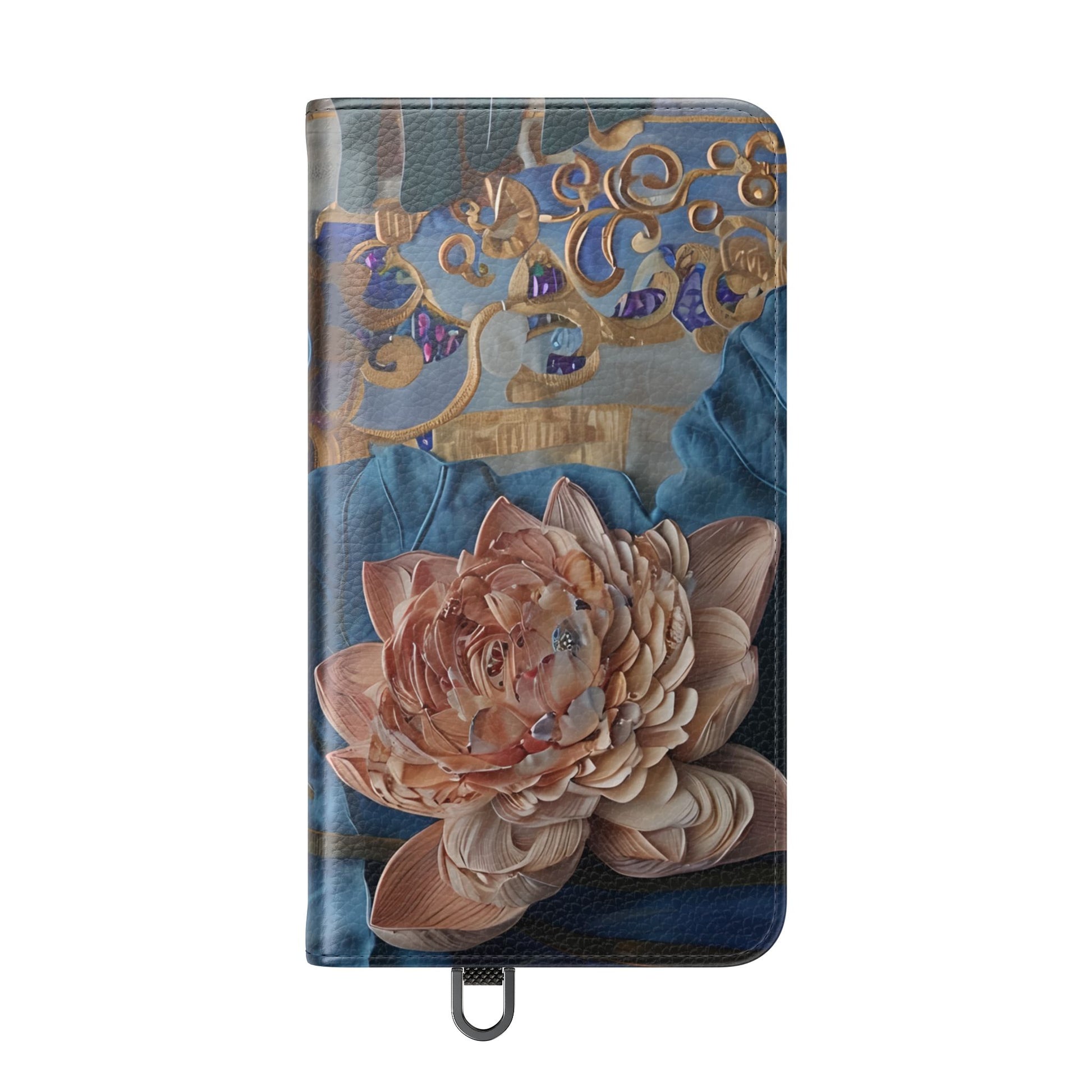 Peony Midnight Tapestry Wallet Phone Case - Flip Cover for Samsung Galaxy S24 - Floral and Tapestry Design