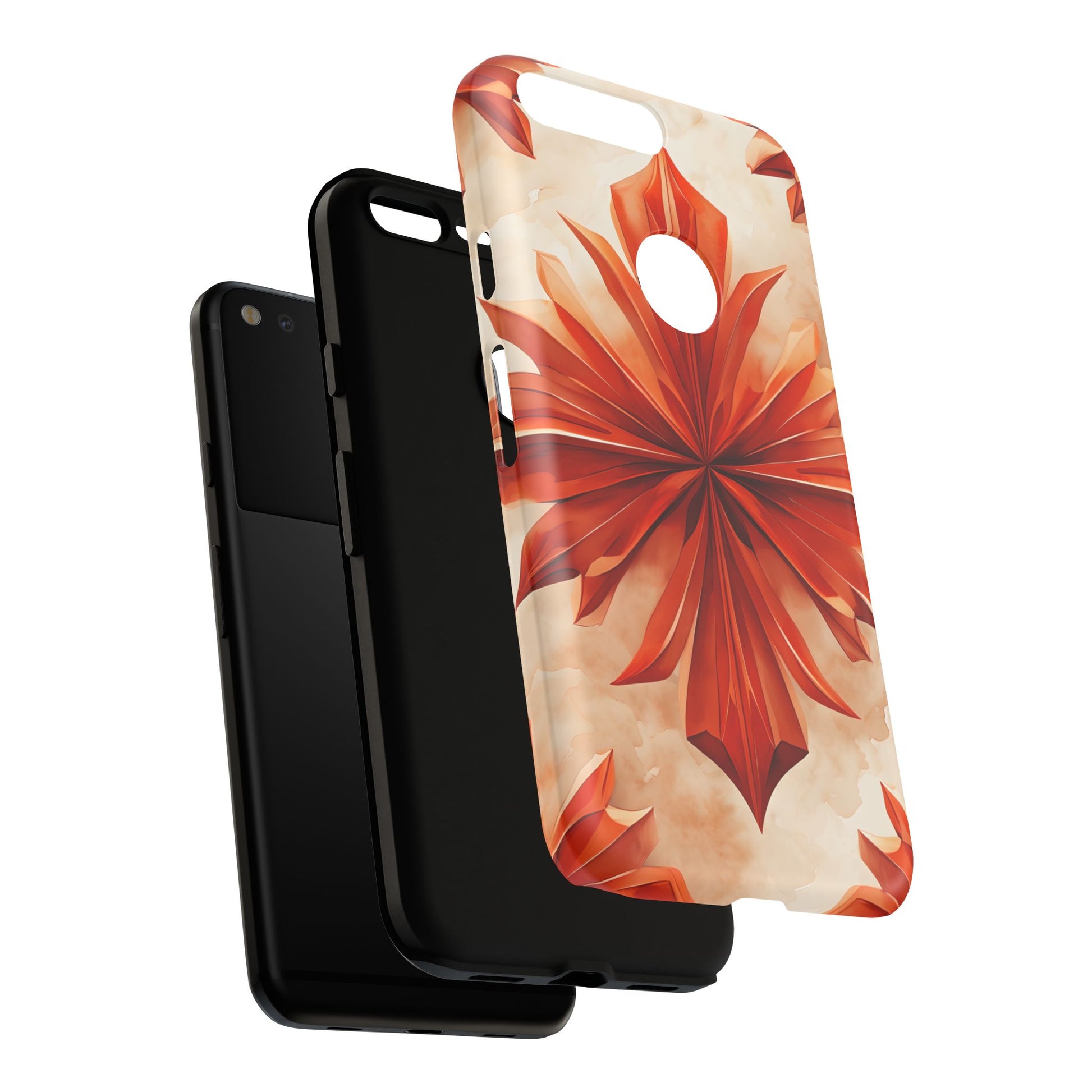 Sunset Fleur Google Pixel XL - Kaleidoscope Collection of MagSafe Compatible - Vibrant Sunset Flower Design