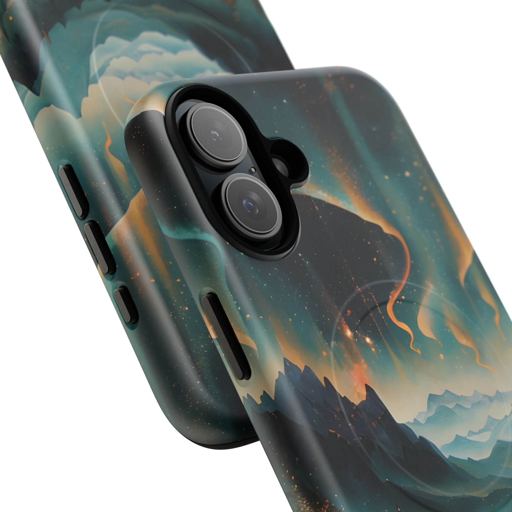 Aurora Dreamscape iPhone 16 Plus Case – Northern Lights Art, MagSafe Compatible, Tough Shockproof Cover