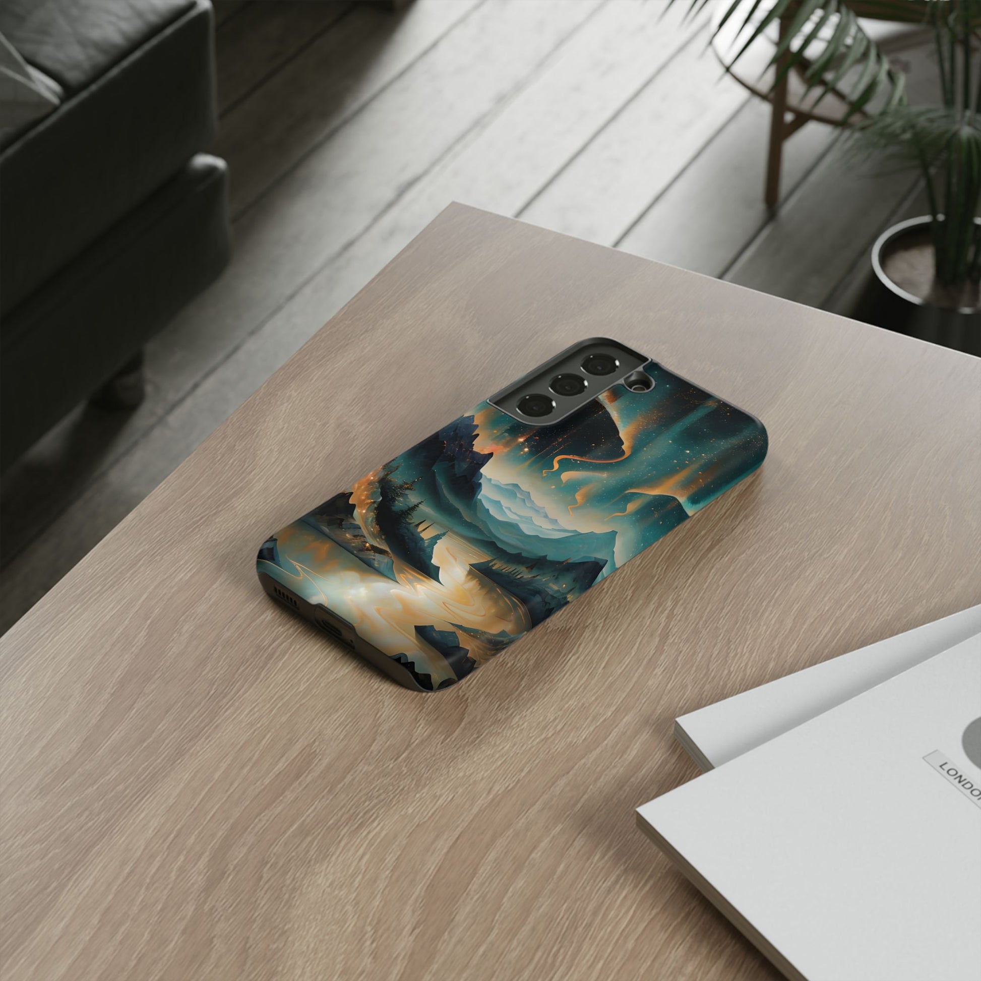 Aurora Dreamscape Samsung Galaxy S22 Tough Case - Artistic Northern Lights Cover - Premium Abstract Design