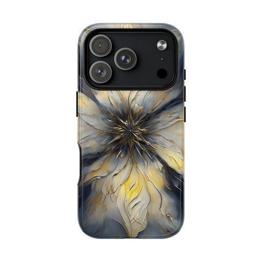 Luminous Petal abstract luminous flower design iPhone MagSafe case camera cutout detail