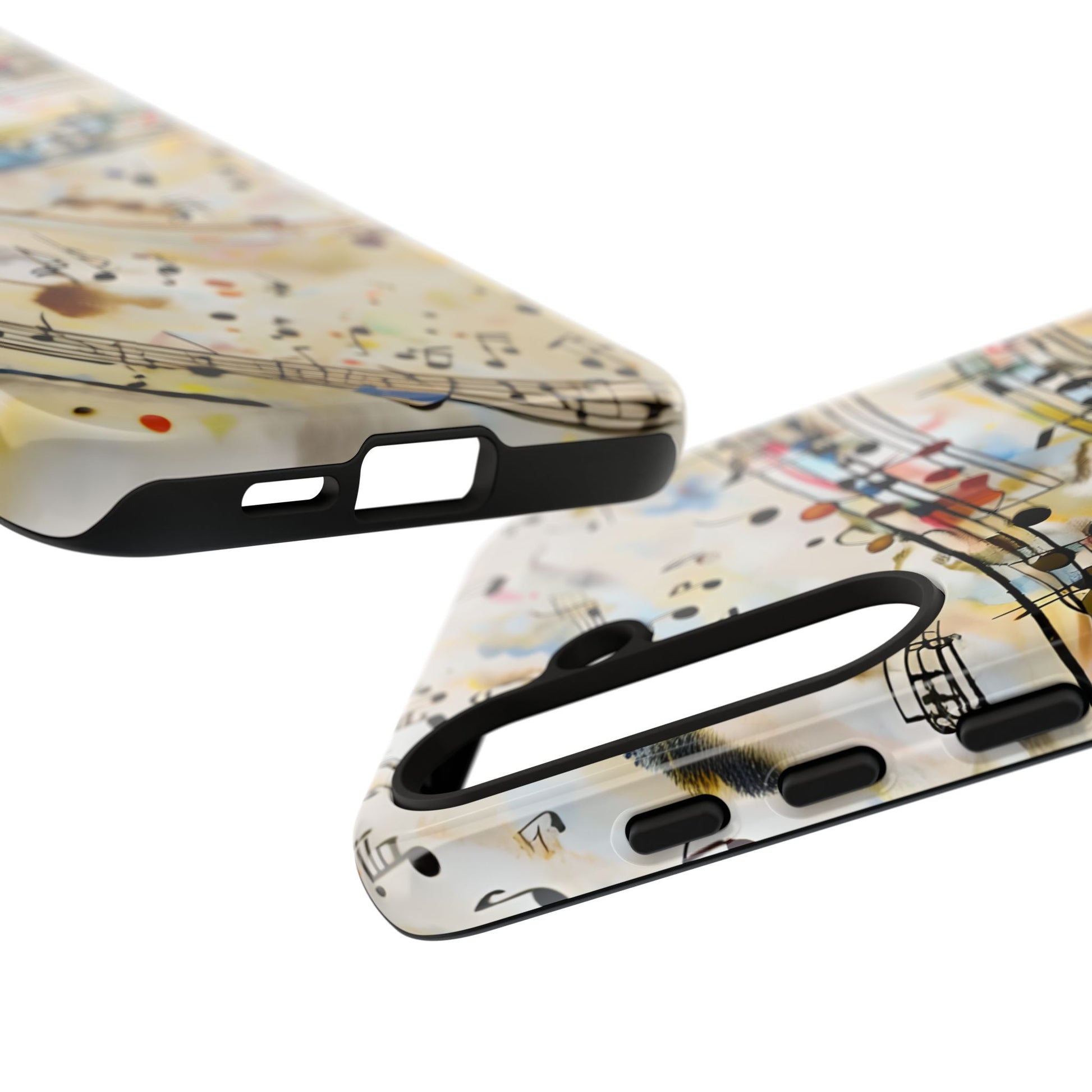 Melodic Flow Abstract Music Notes Tough Case for Samsung Galaxy S24 Plus- Premium Shockproof Designer Phone Cover