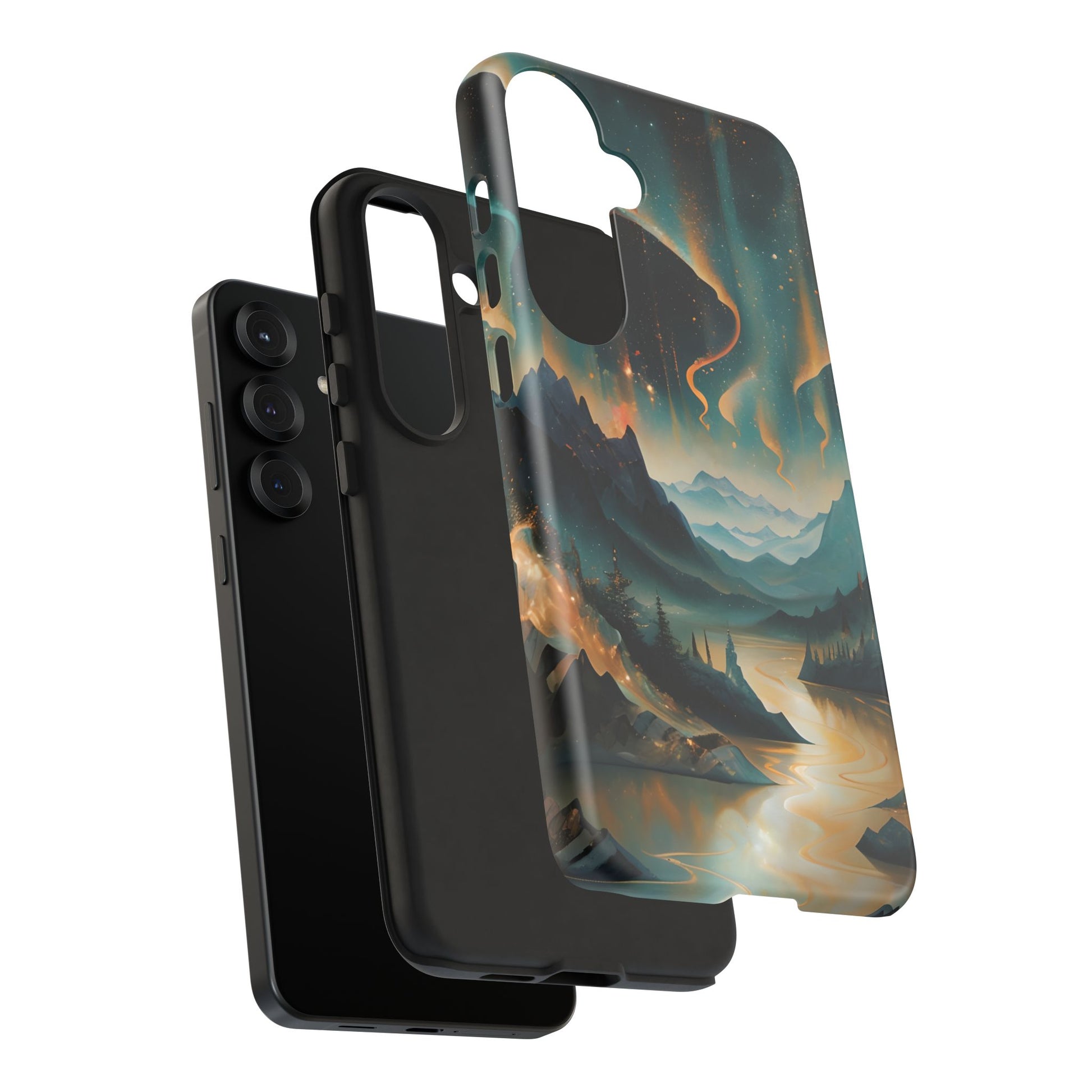 Aurora Dreamscape Samsung Galaxy S25 Plus Tough Case - Artistic Northern Lights Cover - Premium Abstract Design