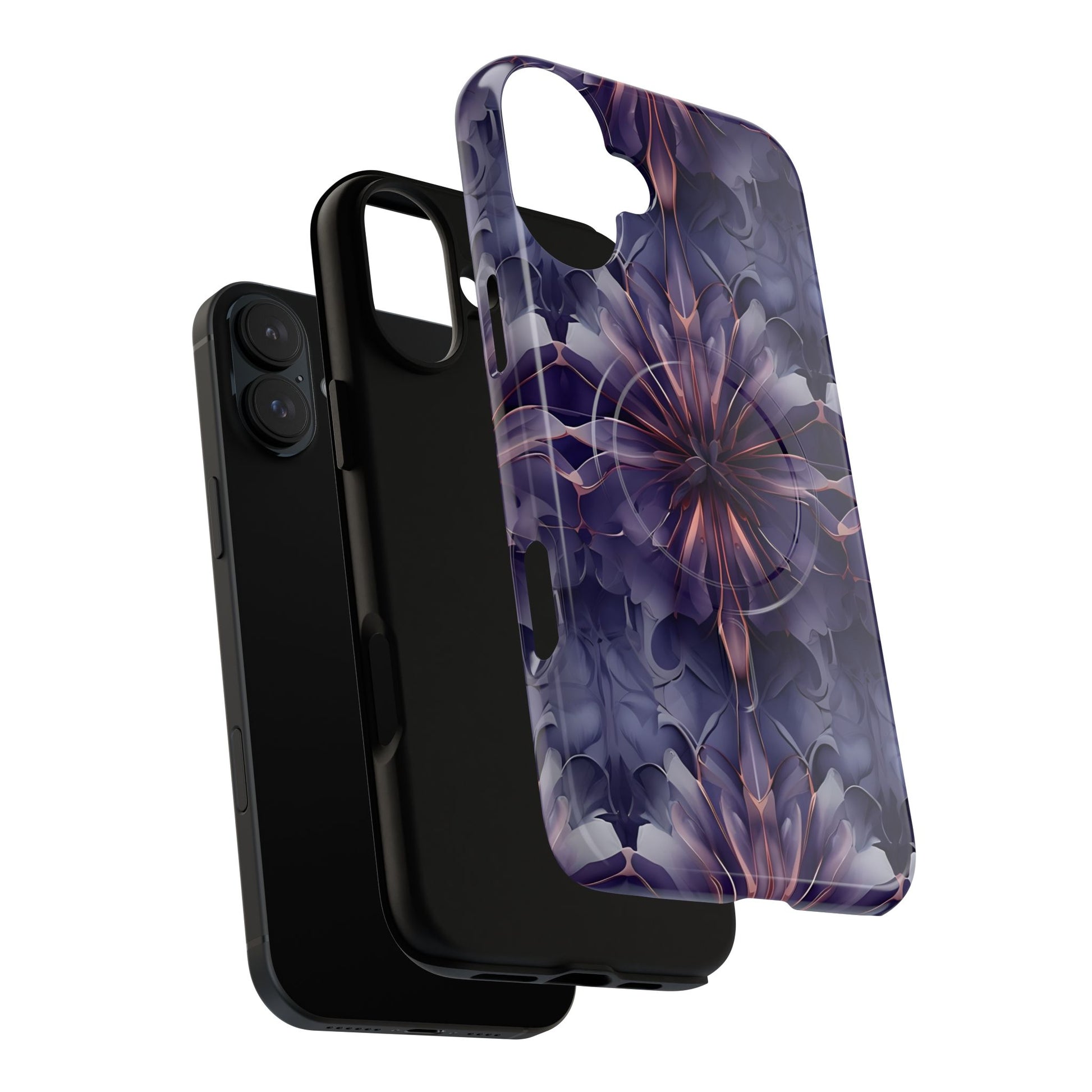 Twilight Tapestry - iPhone 16 Plus MagSafe Phone Case - Purple Kaleidoscope Design
