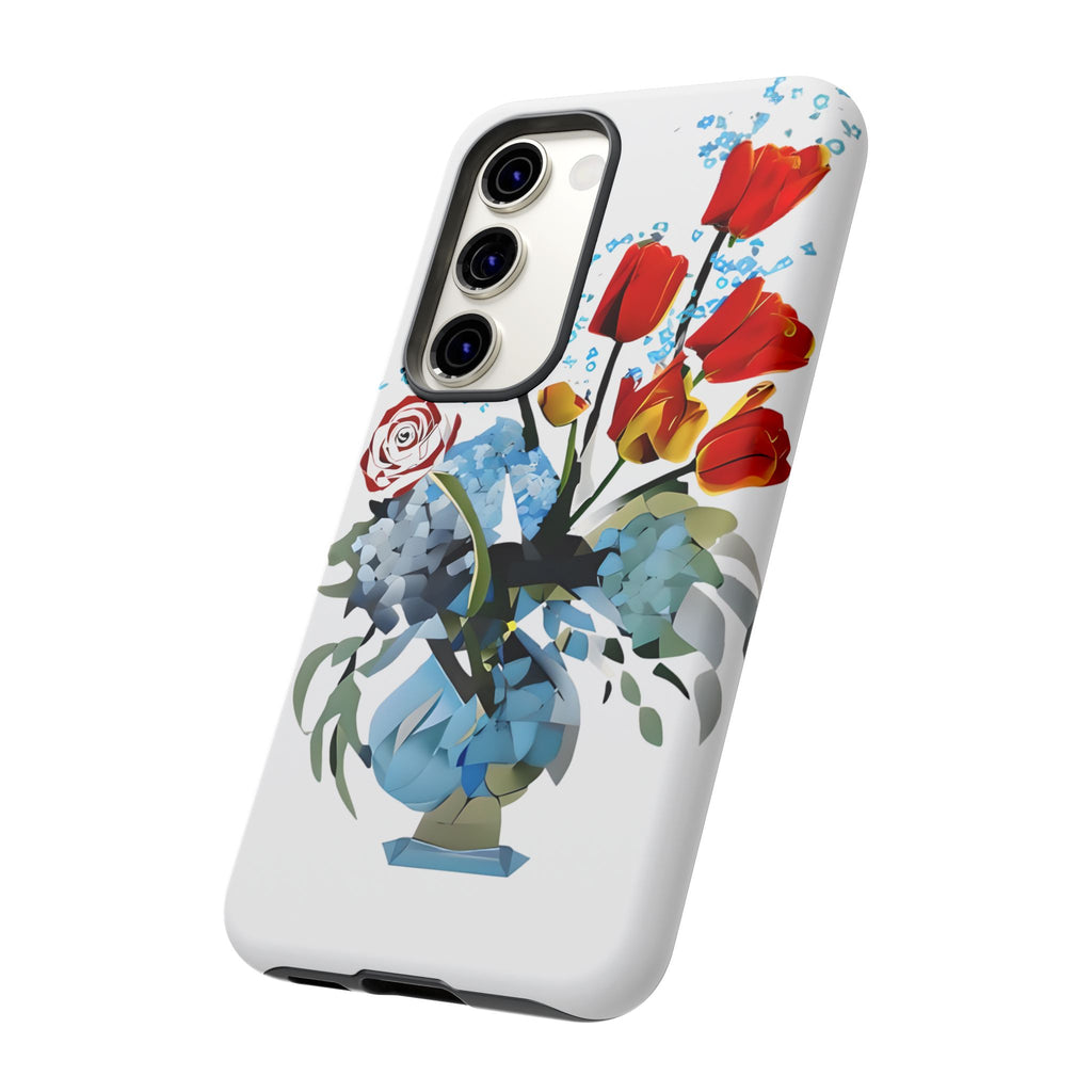 Bouquet Brilliance - Artistic Floral Samsung S23 Phone Case - Vibrant Tulip, Rose & Hydrangea Design