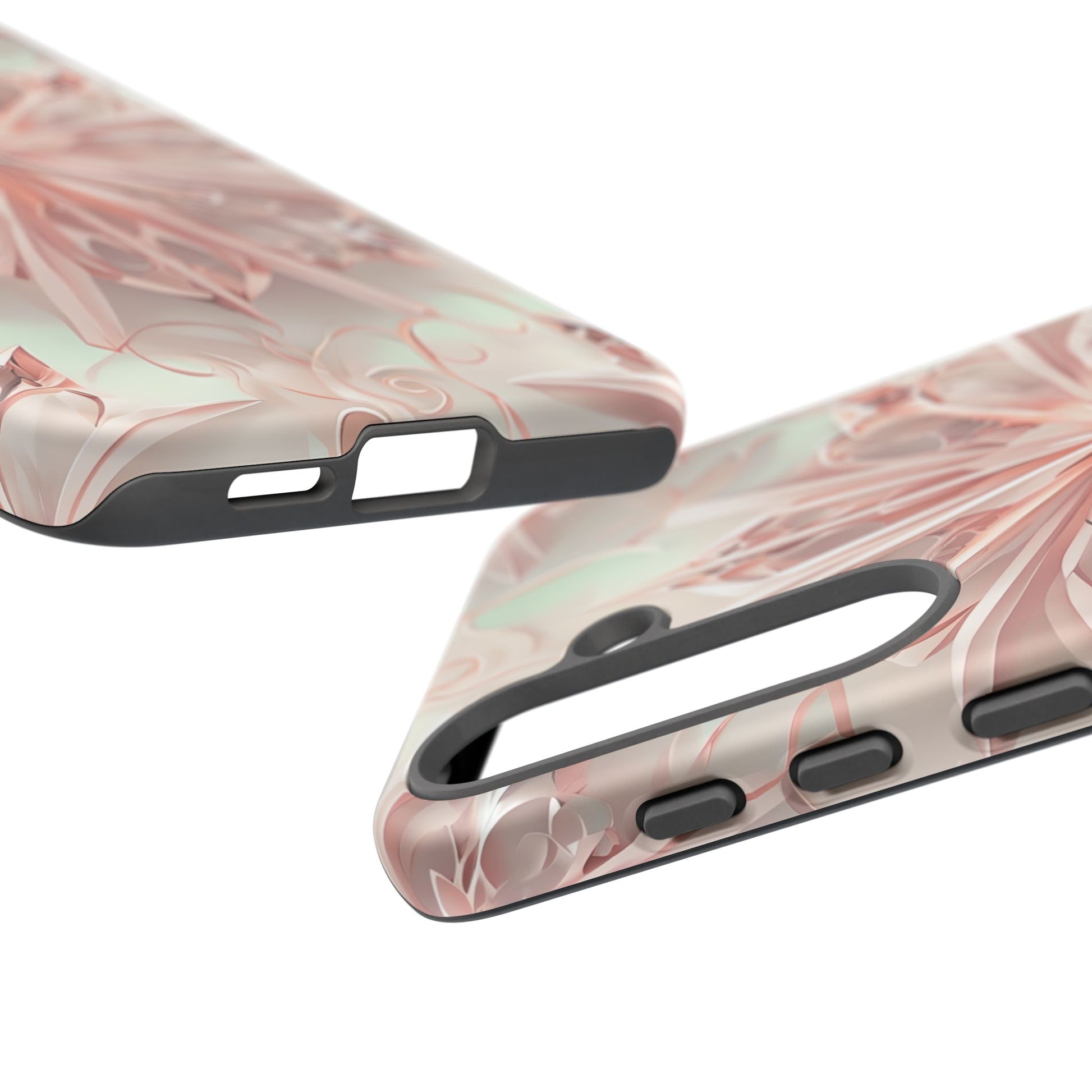 Blush Frost from our Kaleidoscope Collection - Samsung Galaxy S25 Plus tough case - Soft Pink Geometric Floral Design