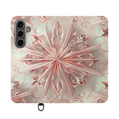 Blush Frost - Abstract Wallet Phone Case for Samsung Galaxy