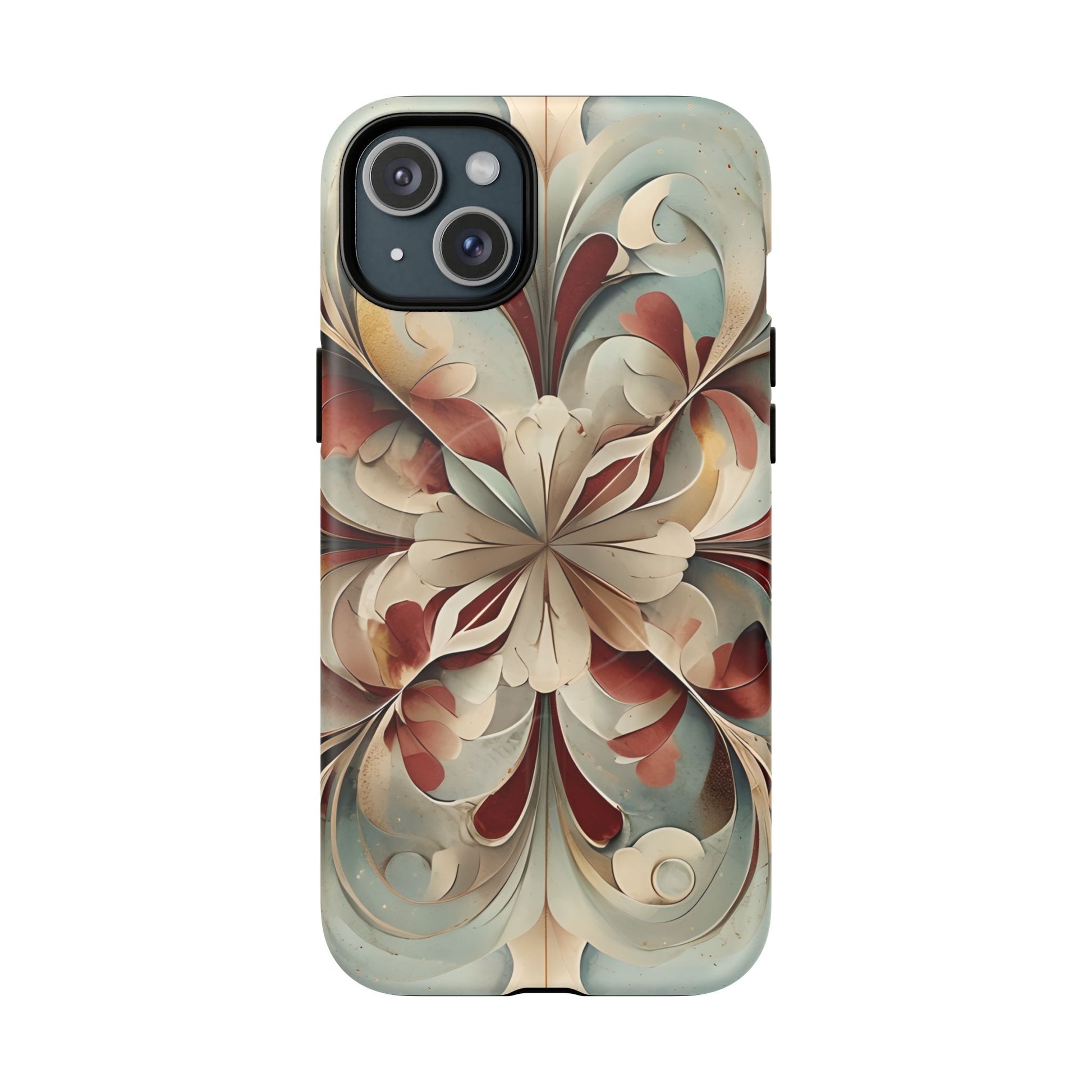 Vintage Baroque Blossom - Ornate Floral Art iPhone 15 Plus MagSafe Phone Case - Elegant Baroque-Inspired Design