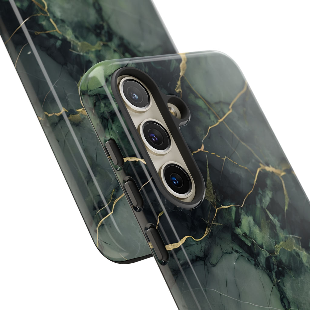 Verdant Vein Tough Case for Samsung Galaxy S24 - Luxury Gold Vein, Nature-Inspired Protective Cover