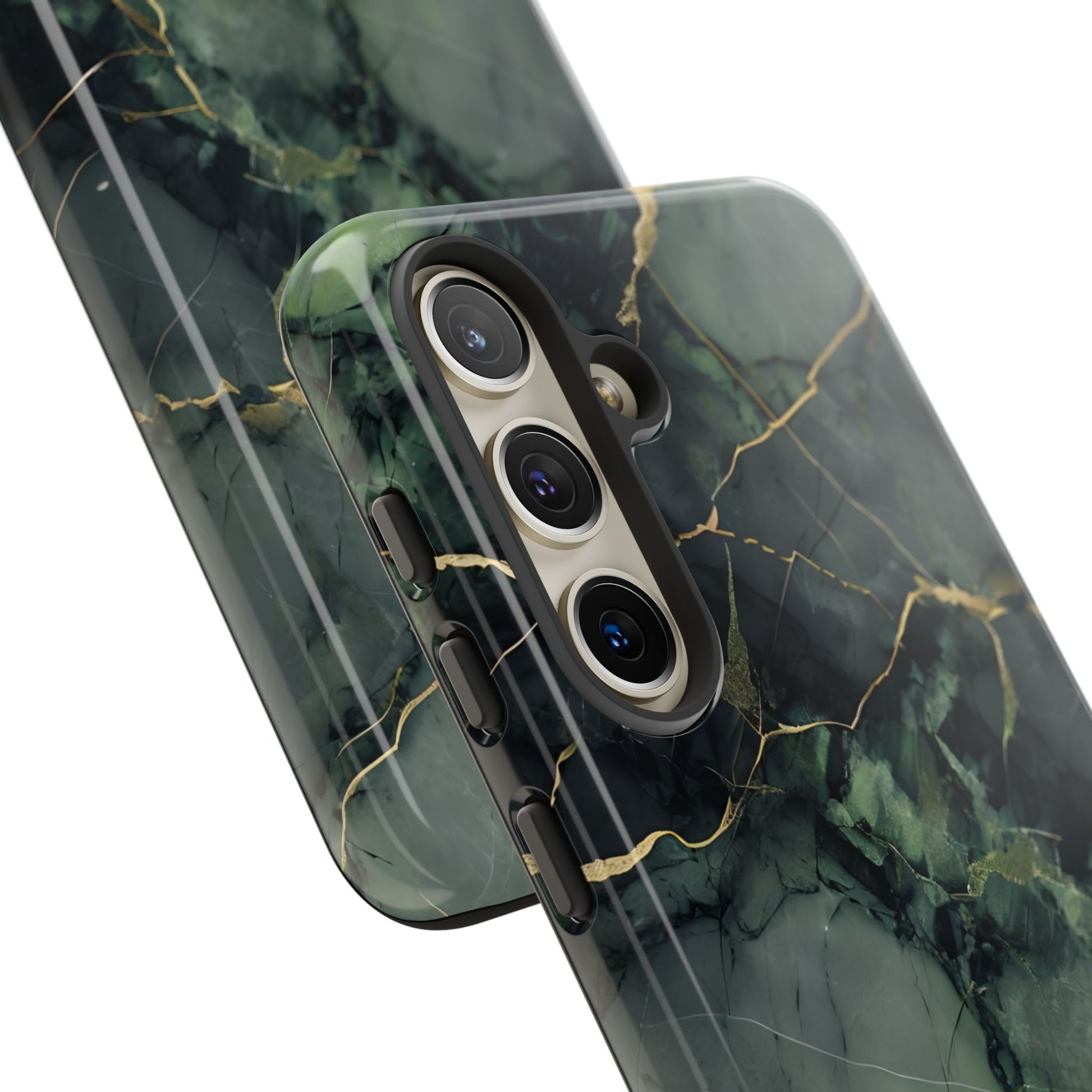 Verdant Vein Tough Case for Samsung Galaxy S24 - Luxury Gold Vein, Nature-Inspired Protective Cover
