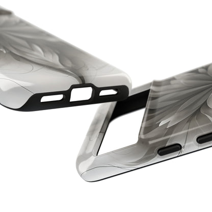 Silver Lotus - Elegant Monochrome Floral Google Pixel Tough Phone Case - Modern Lotus Design