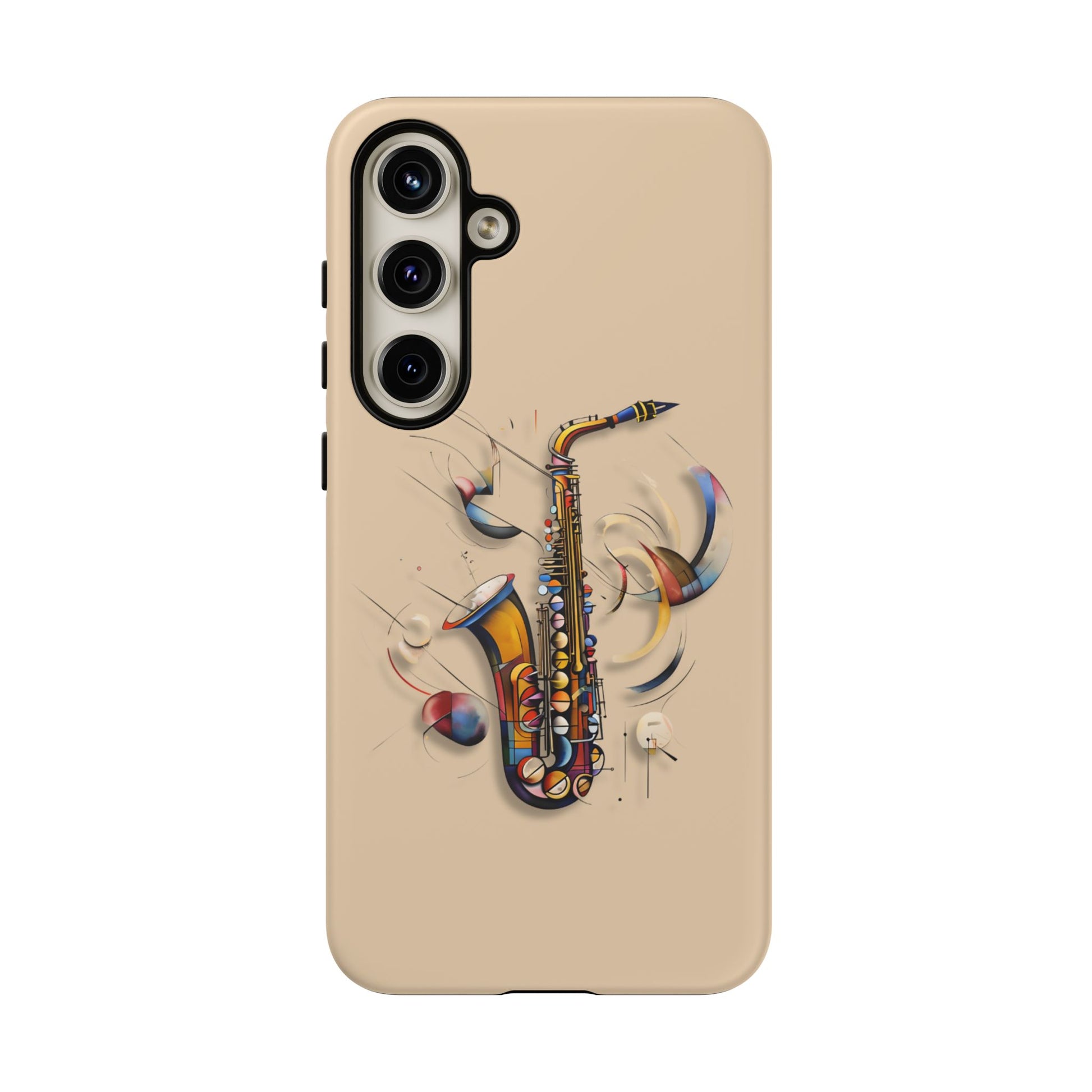 Brass Rhapsody Artistic Saxophone Music Tough Case for Samsung Galaxy S24 Plus - Shockproof Phone Cover
