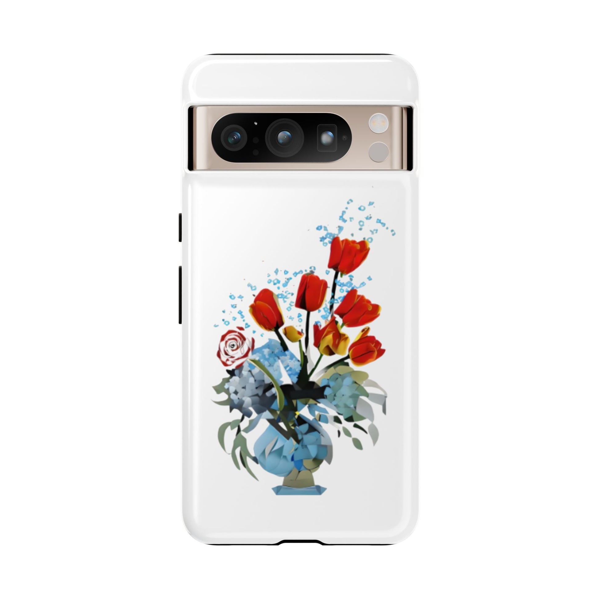 Bouquet Brilliance colorful tulip bouquet illustration Google Pixel phone case