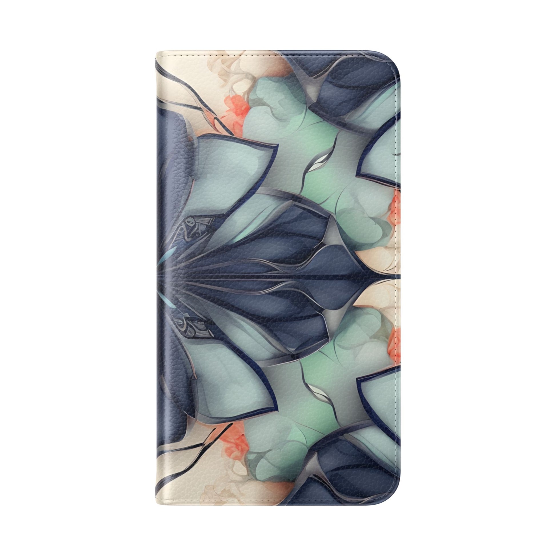 Midnight Mosaic - Abstract Floral Flip Phone Case for Samsung Galaxy S23 Plus