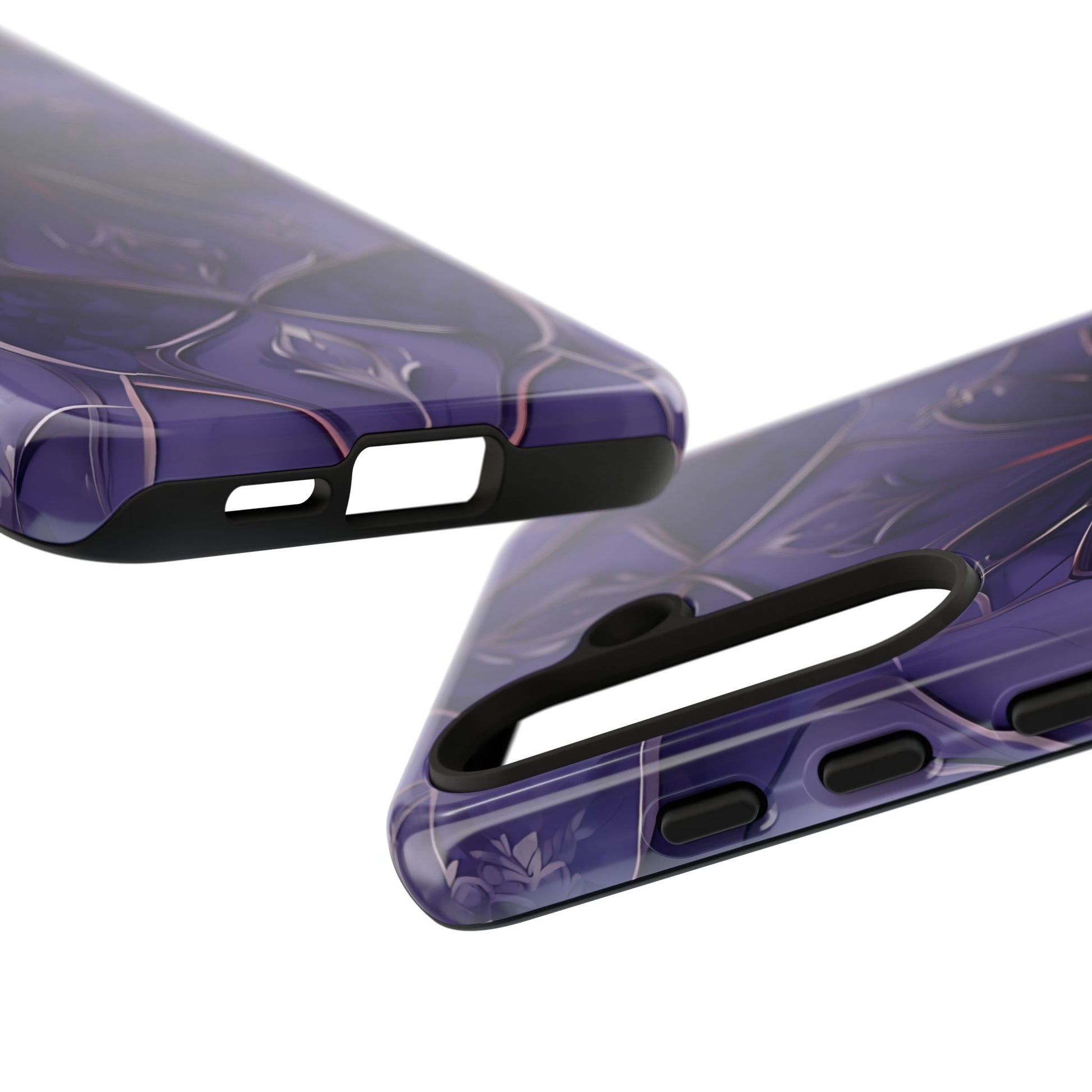 Violet Nebula - Kaleidoscope Collection Artistic Floral Burst - Samsung Galaxy S24 Tough Phone Case - Bold Purple Symmetrical Design