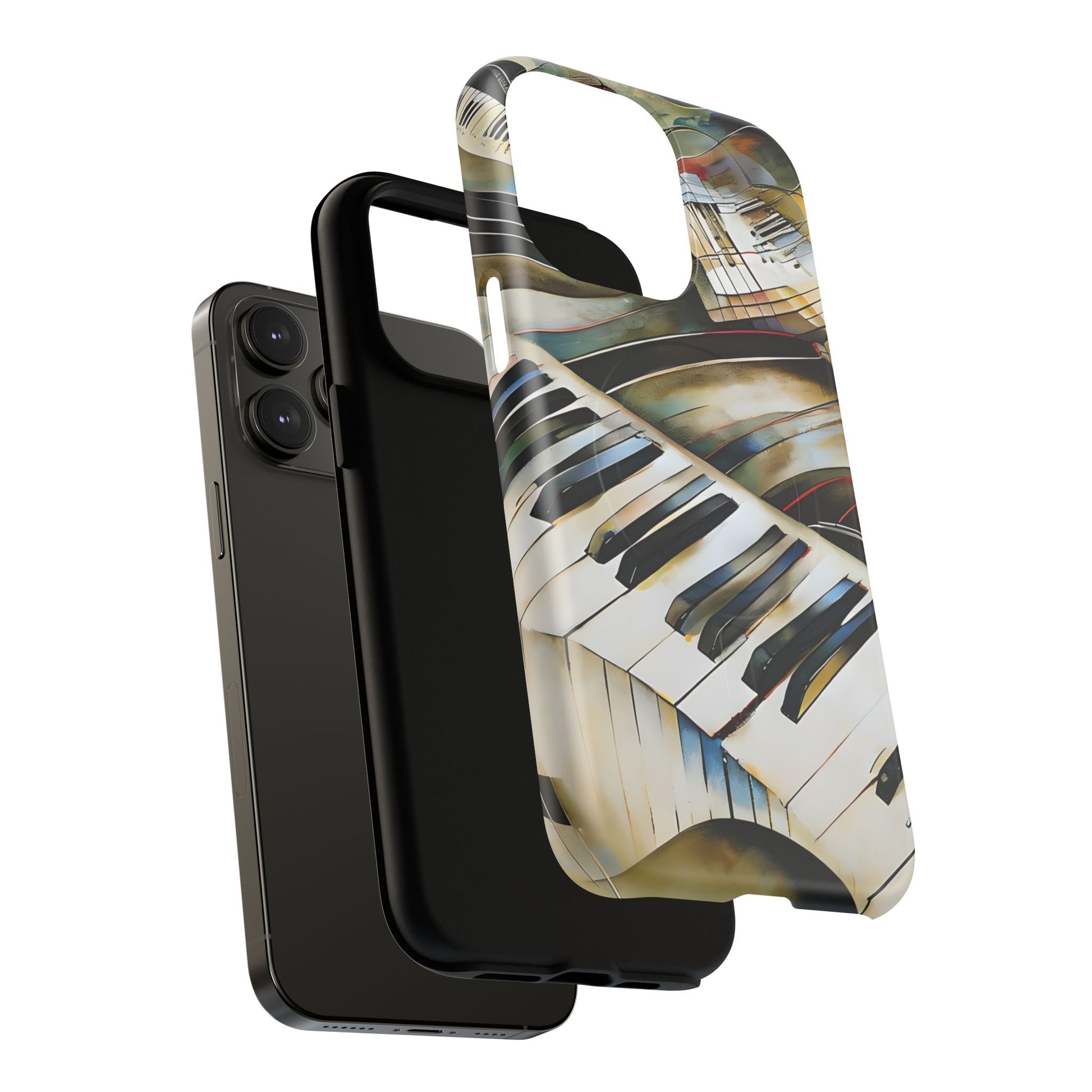 Ivory Cascade Abstract Keyboard Music iPhone 14 Pro Max MagSafe Case
