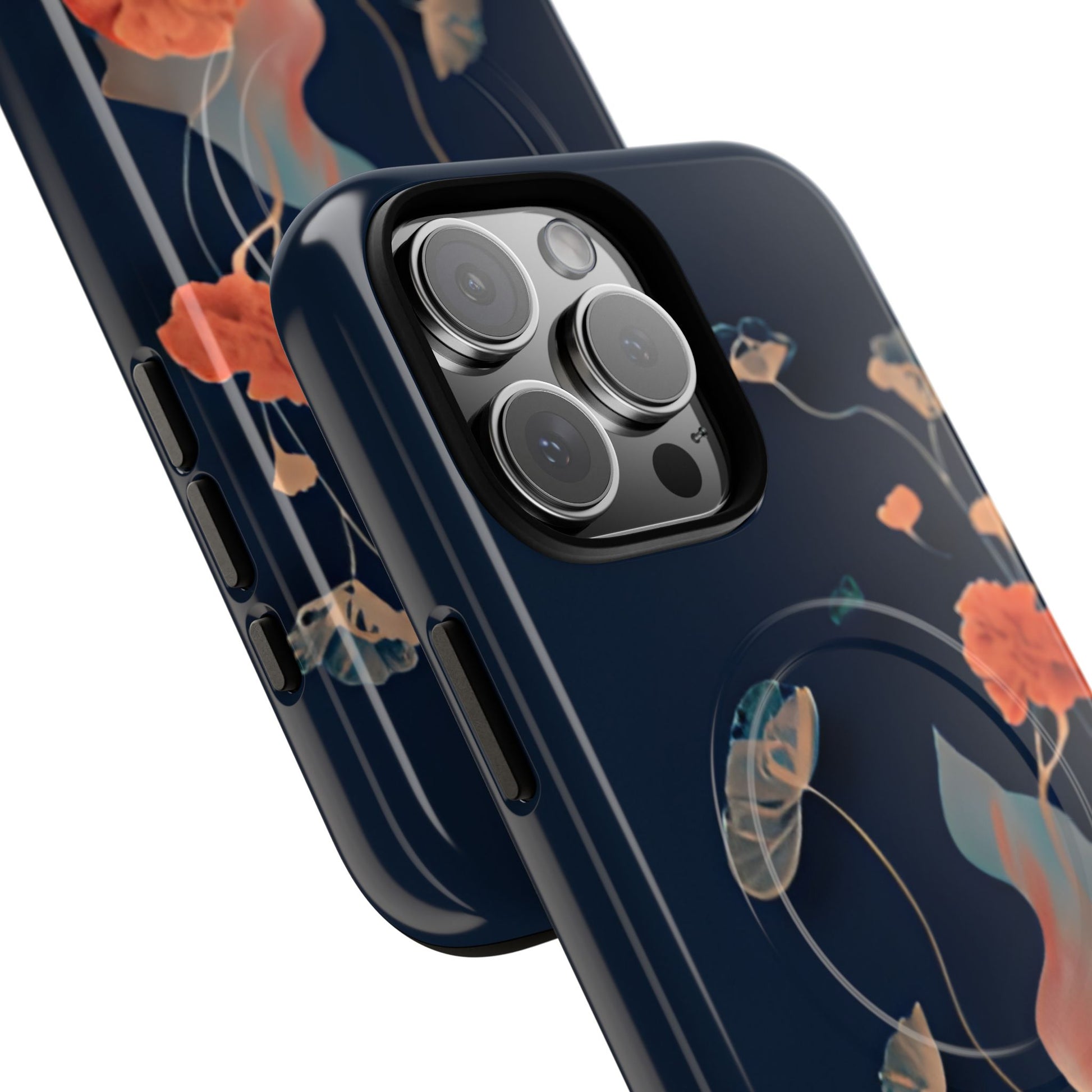 Lotus Reverie - Elegant Artistic Floral iPhone 16 Pro Max MagSafe Phone Case - Painterly Lotus Blossom Design