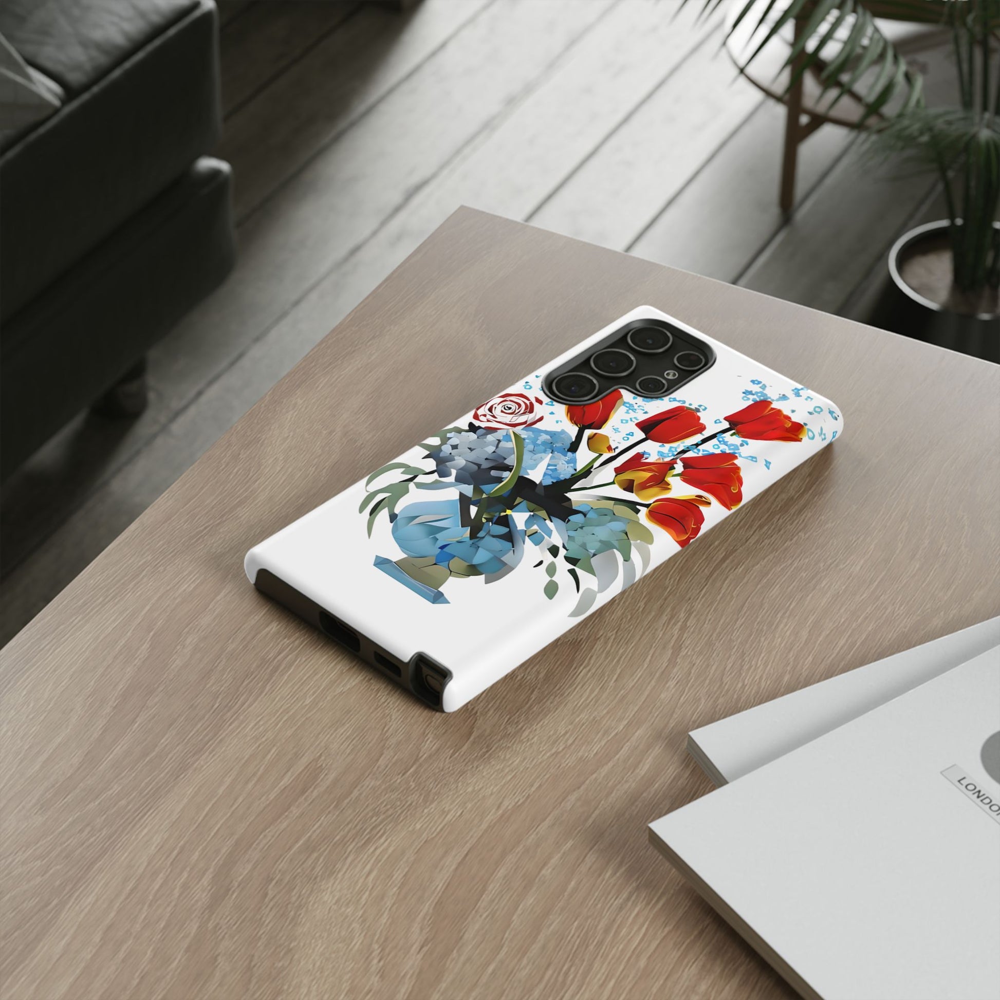 Bouquet Brilliance - Artistic Floral Samsung S22 Ultra Phone Case - Vibrant Tulip, Rose & Hydrangea Design