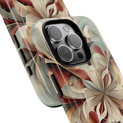 Vintage Baroque Blossom - Ornate Floral Art iPhone MagSafe Phone Case - Elegant Baroque-Inspired Design