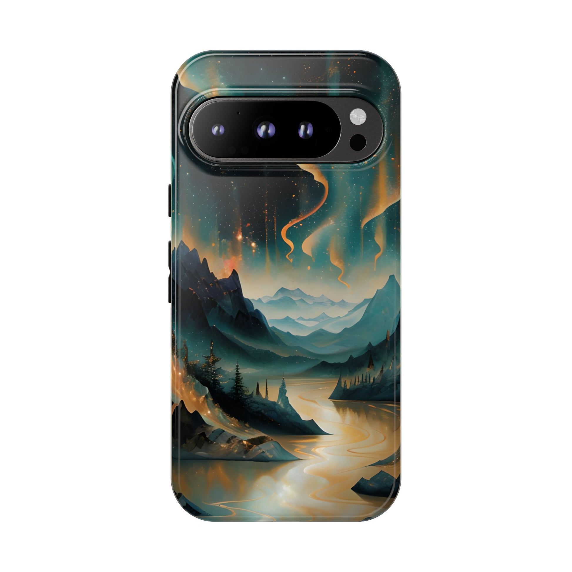 Aurora Dreamscape Tough Case for Google Pixel 9 Pro - Northern Lights Artistic Shockproof Cover, Elegant Protective Phone Case
