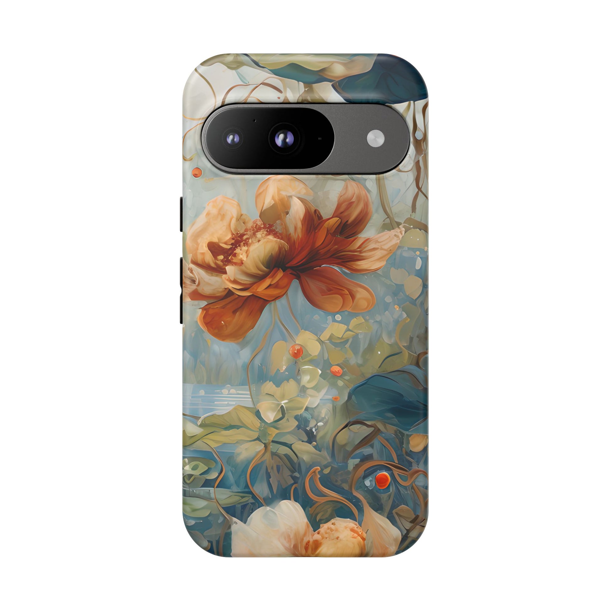 Waterlily Dreamscape - Artistic Floral Google Pixel 9 Tough Phone Case - Waterlily & Lotus Design