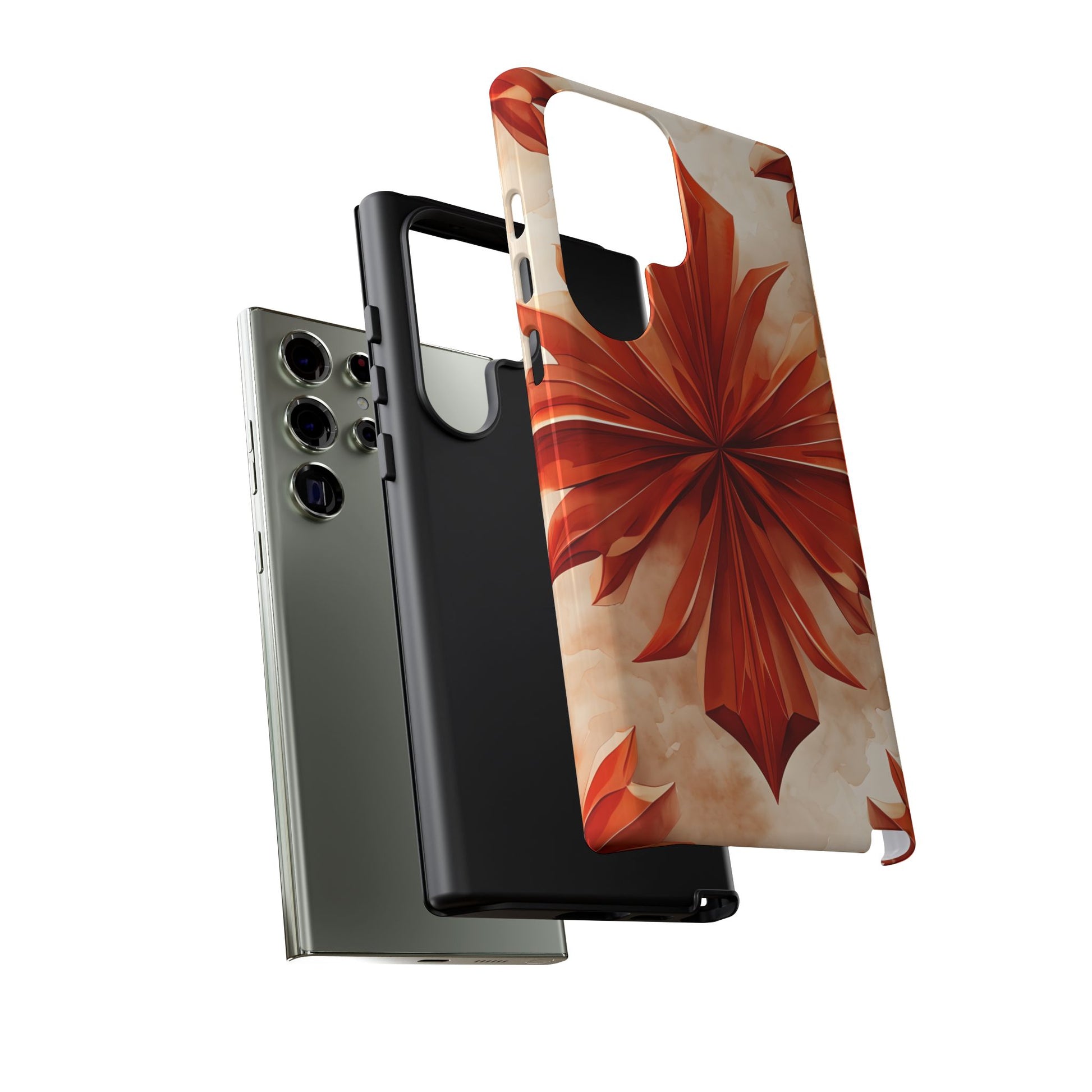 Sunset Fleur Samsung Galaxy S23 Ultra - Kaleidoscope Collection of MagSafe Compatible - Vibrant Sunset Flower Design