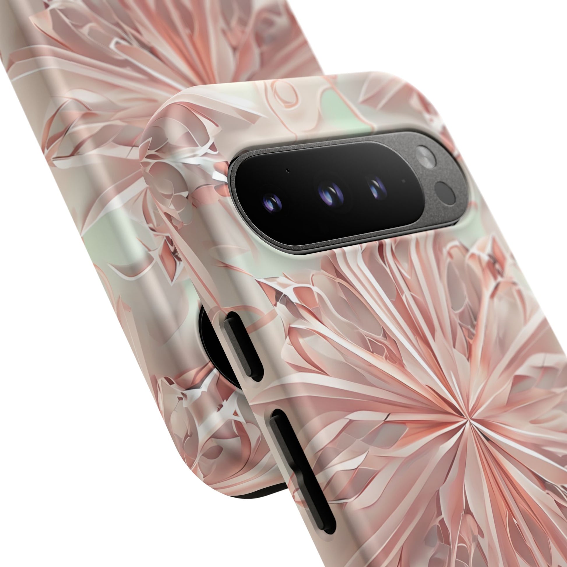 Blush Frost from our Kaleidoscope Collection - Google Pixel 9 Pro tough case - Soft Pink Geometric Floral Design