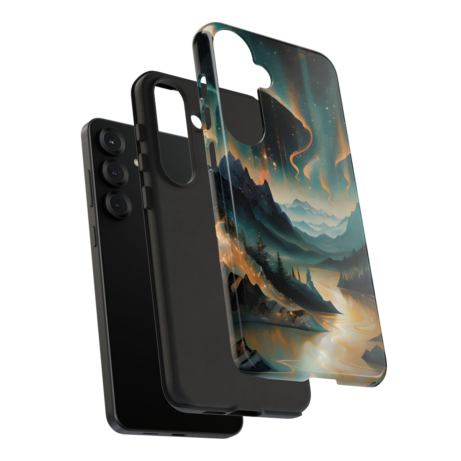 Aurora Dreamscape Samsung Galaxy S25 Plus Tough Case - Artistic Northern Lights Cover - Premium Abstract Design