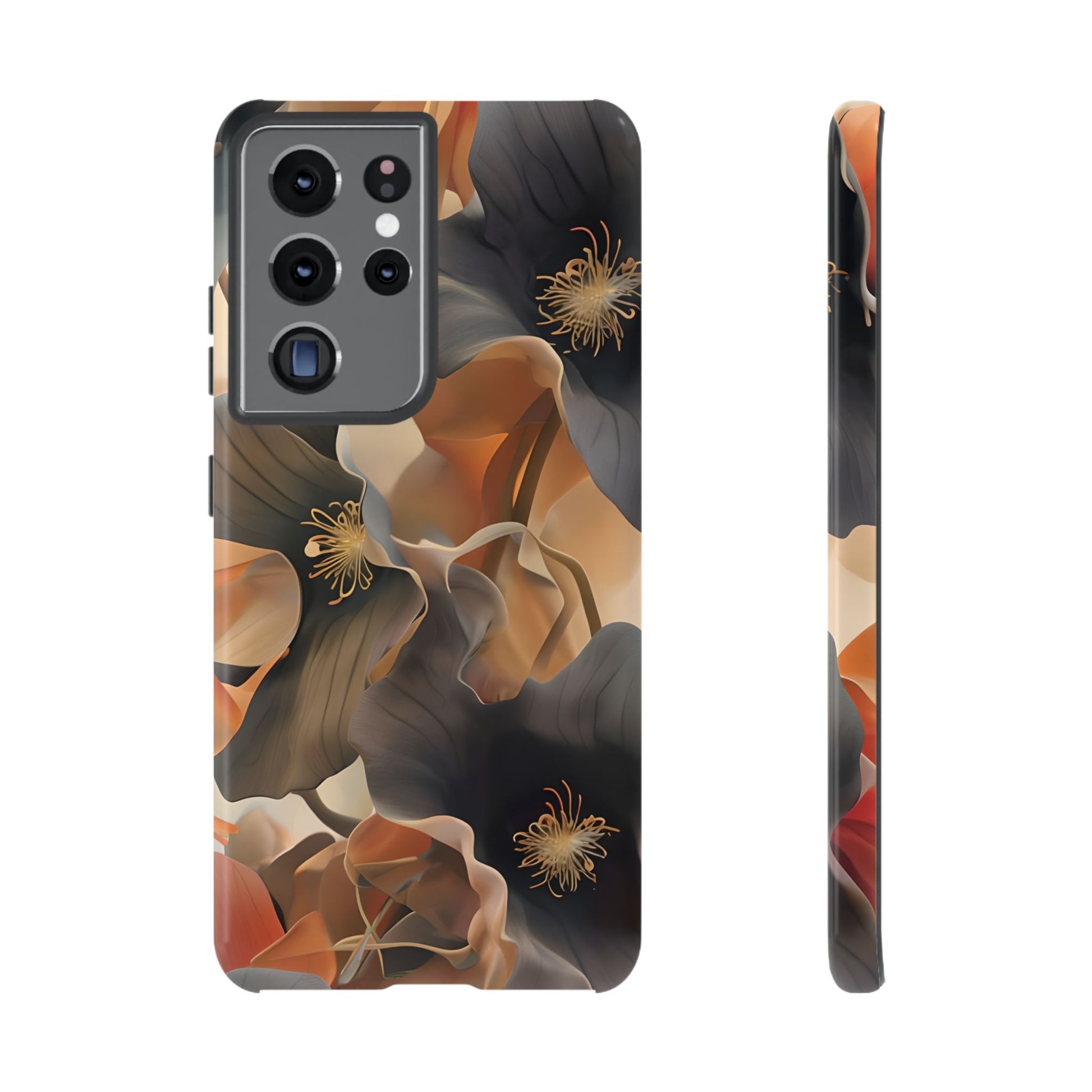 Autumn Ember - Moody Floral Art Samsung Galaxy S21 Ultra Tough Phone Case - Warm Earthy Botanical Design
