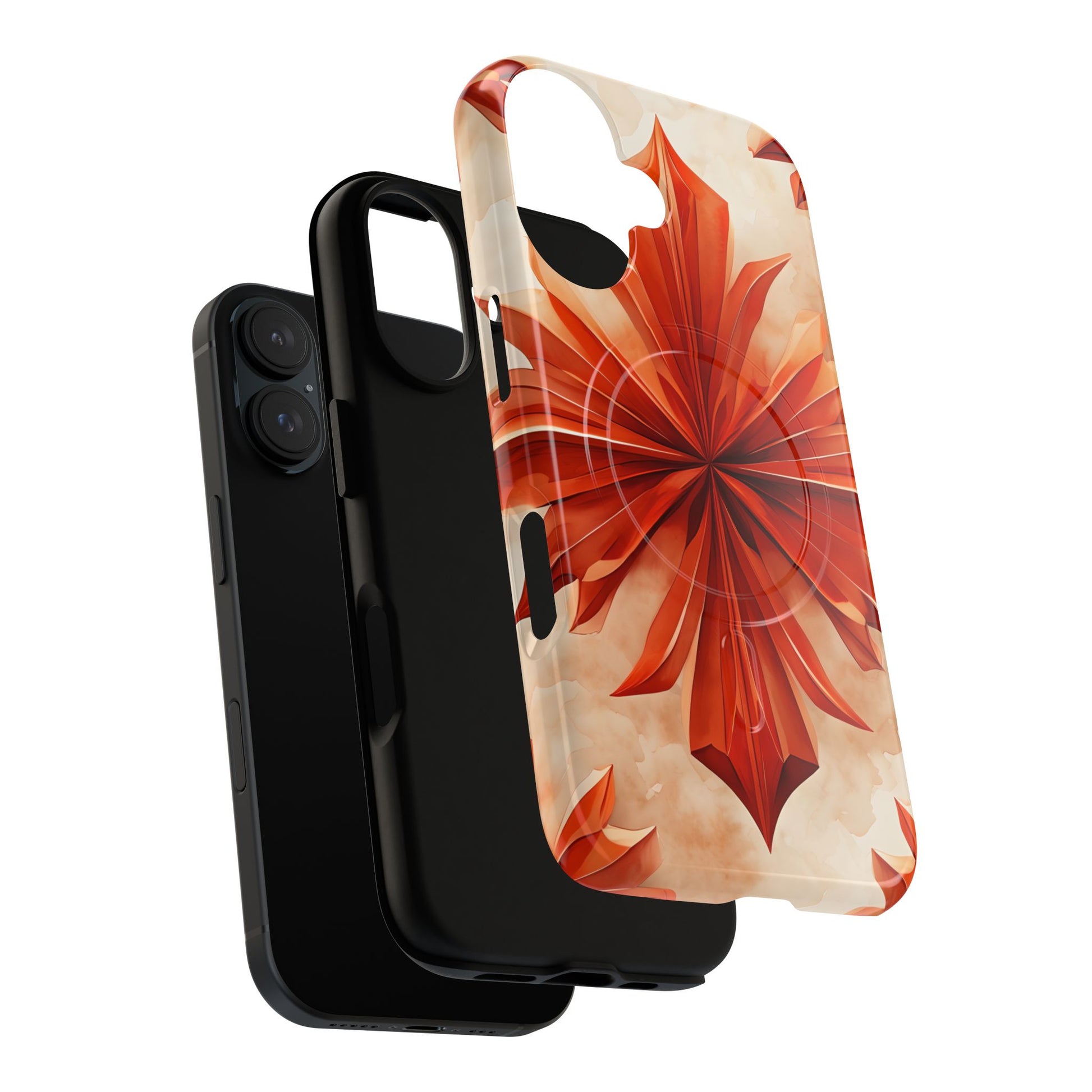 Sunset Fleur iPhone 16 - Kaleidoscope Collection of MagSafe Compatible - Vibrant Sunset Flower Design