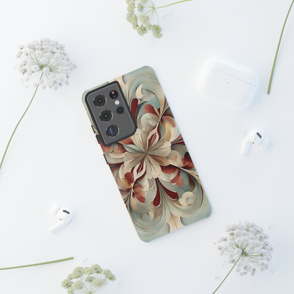 Vintage Baroque Blossom - Ornate Floral Art Samsung Galaxy S21 Ultra Tough Phone Case - Elegant Baroque-Inspired Design