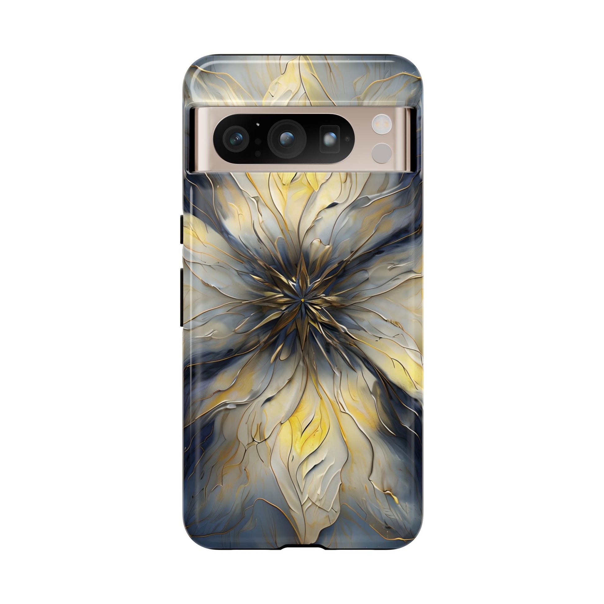 Luminous Petal glowing abstract flower design Google Pixel phone case
