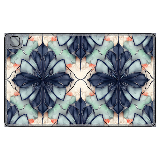 Midnight Mosaic iPad Folio Case - Artistic Tablet Cover, Vegan Leather, Fits iPad Pro, Air & More