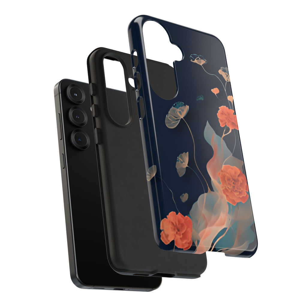 Lotus Reverie - Elegant Artistic Floral Samsung Galaxy S25 Tough Phone Case - Painterly Lotus Blossom Design