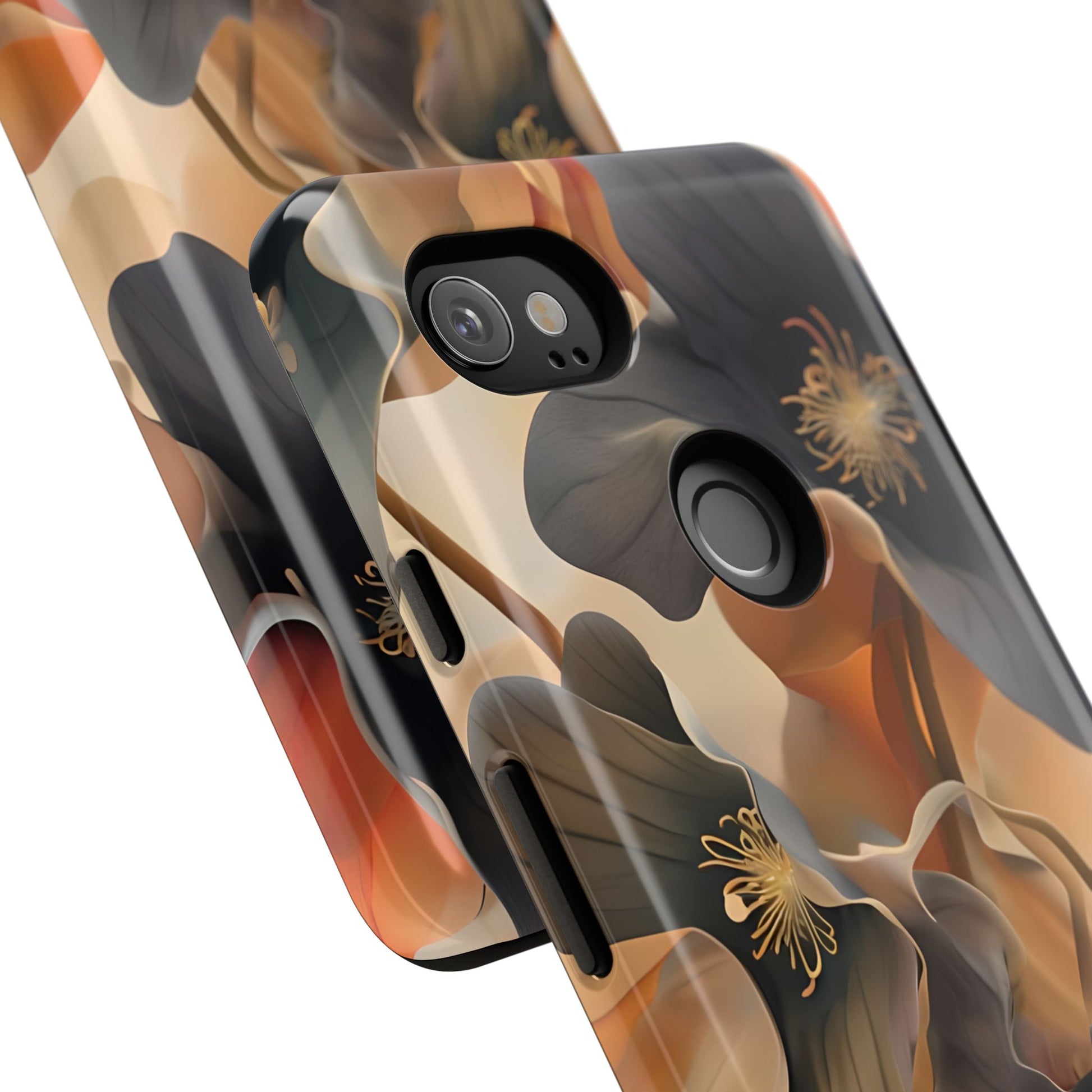 Autumn Ember - Moody Floral Art Google Pixel 2 XL Tough Phone Case - Warm Earthy Botanical Design