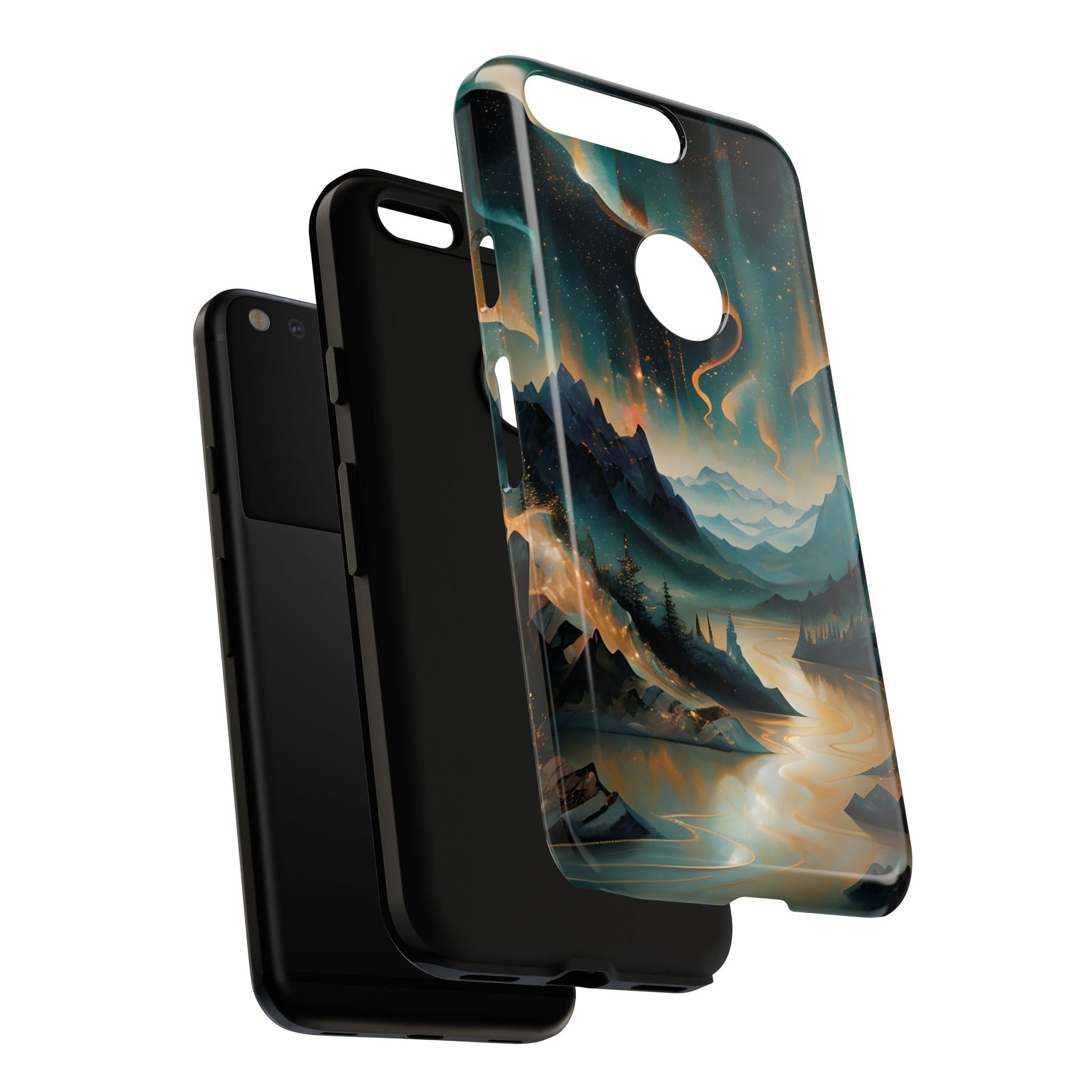 Aurora Dreamscape Tough Case for Google Pixel - Northern Lights Artistic Shockproof Cover, Elegant Protective Phone Case