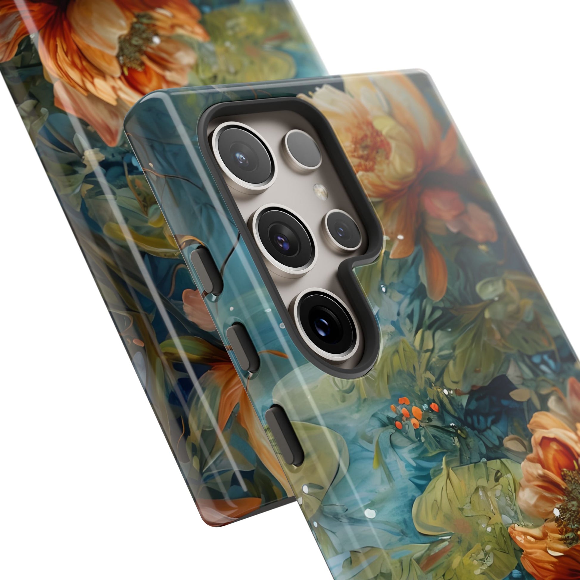 Waterlily Nocturne Samsung Galaxy S24 Ultra Case - Artistic Mountain Lake Design, Nature-Inspired Protective Cover, Elegant Gift for Outdoor Lovers