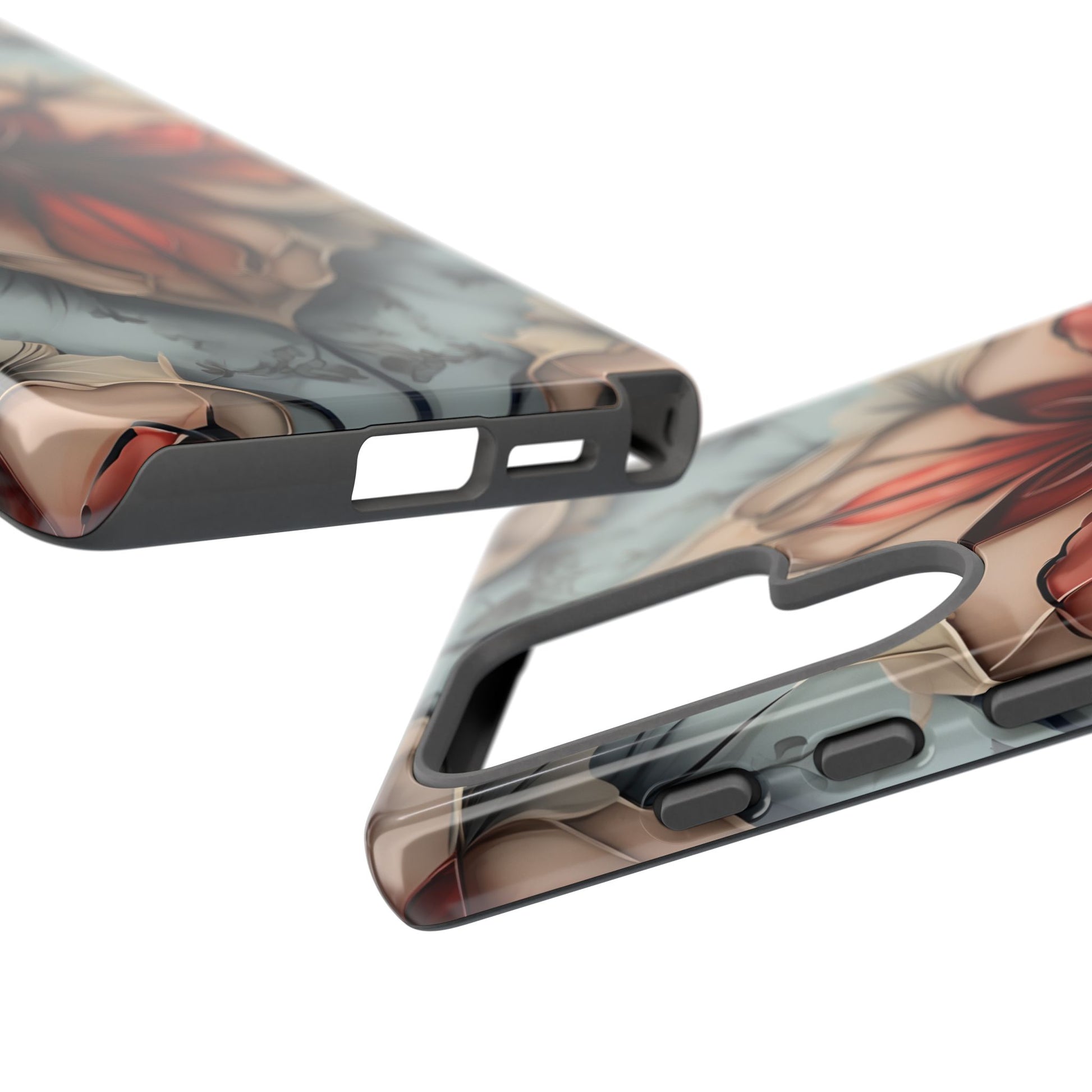 Ember Bloom - Kaleidoscope Collection Artistic Floral - Samsung Galaxy S25 Ultra Tough Phone Case - Fiery Symmetrical Design