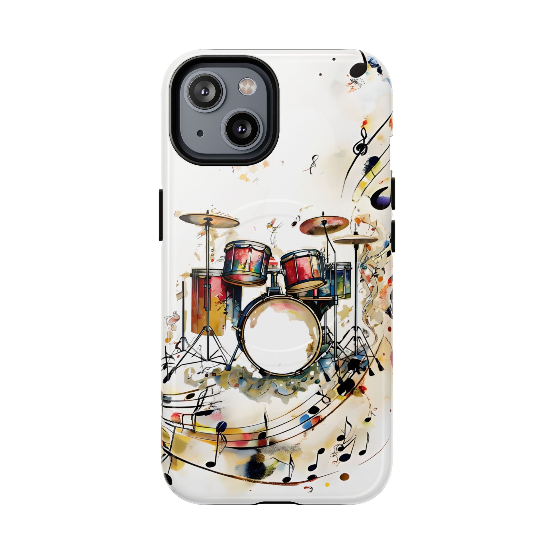 Beatline Abstract Drums & Music Notes iPhone 14 MagSafe Case