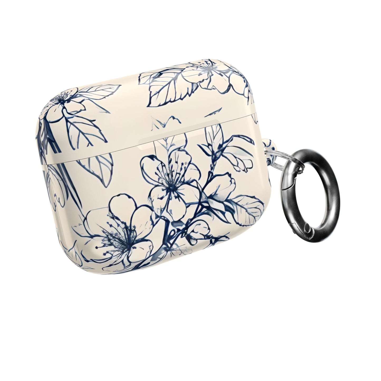 Blossom Sketch AirPod Case - Elegant Floral Earbud Cover for Gen 1, 2, 3, Pro Gen 1 & 2 - Chic Blue Botanical Gift for Her