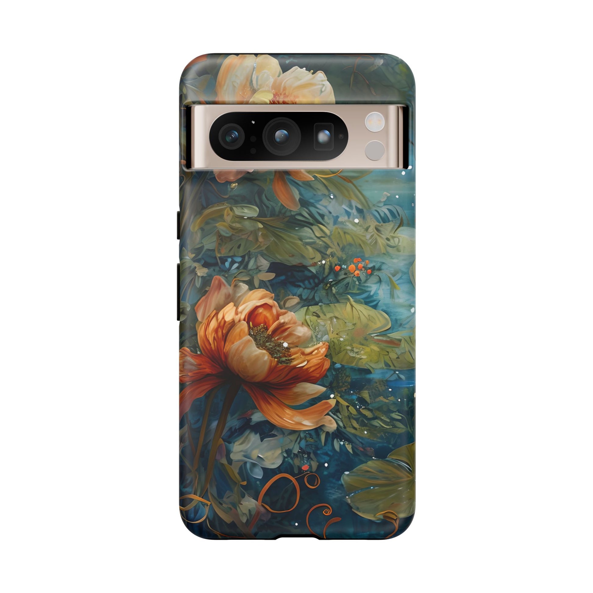Waterlily Nocturne Tough Case for Google Pixel 8 Pro- Premium Artistic Shockproof Cover, Elegant Protective Phone Case